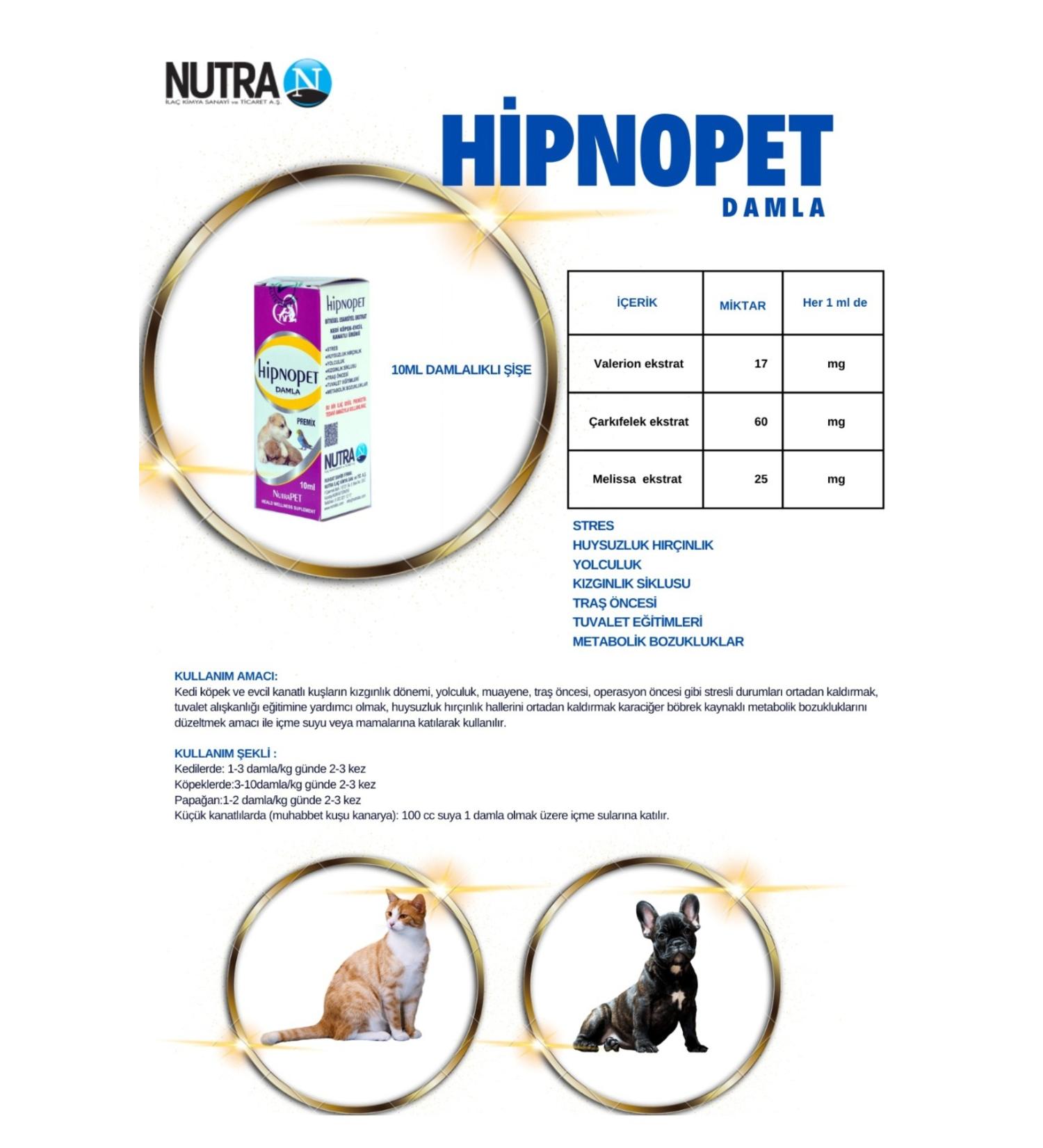 NUTRA Hipnopet Cat Dog Winged Journey Anger Stress Aggression 10ml 1 Piece