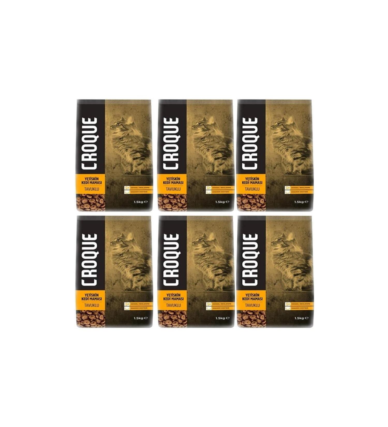 Croque Chicken Adult Cat Food 1.5 Kg * 6 Pieces