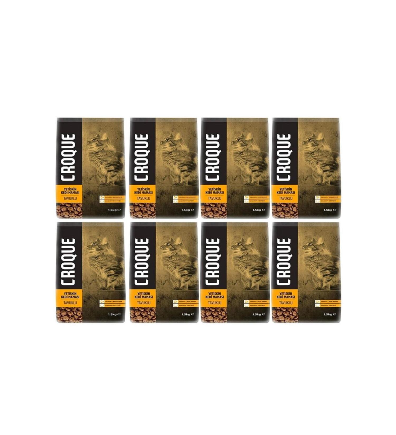 Croque Chicken Adult Cat Food 1.5 Kg * 8 Pieces