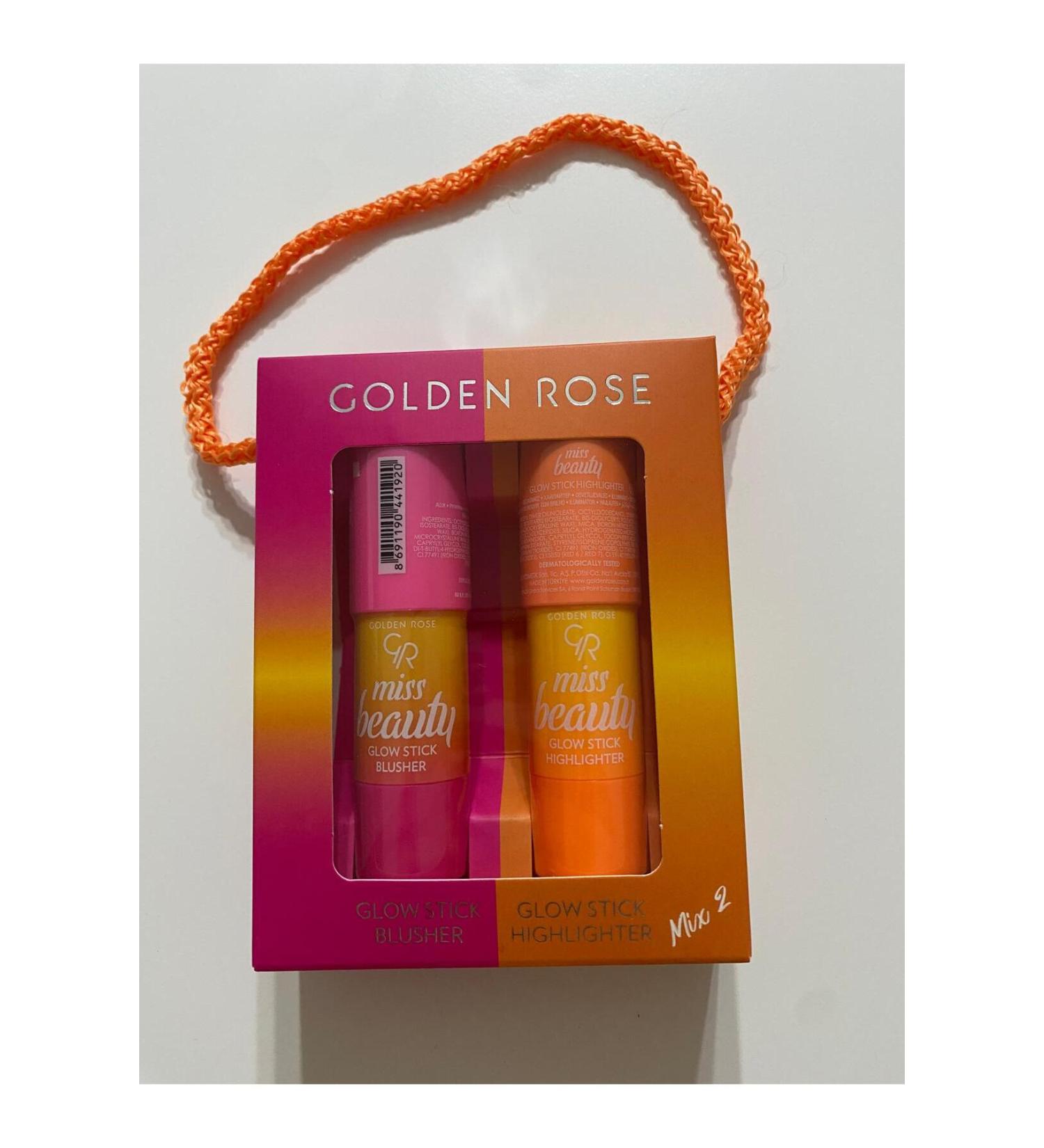 Golden Rose Miss Beauty Glow Stick Blusher & Highlighter -02 Dusty Rose-Star Glow