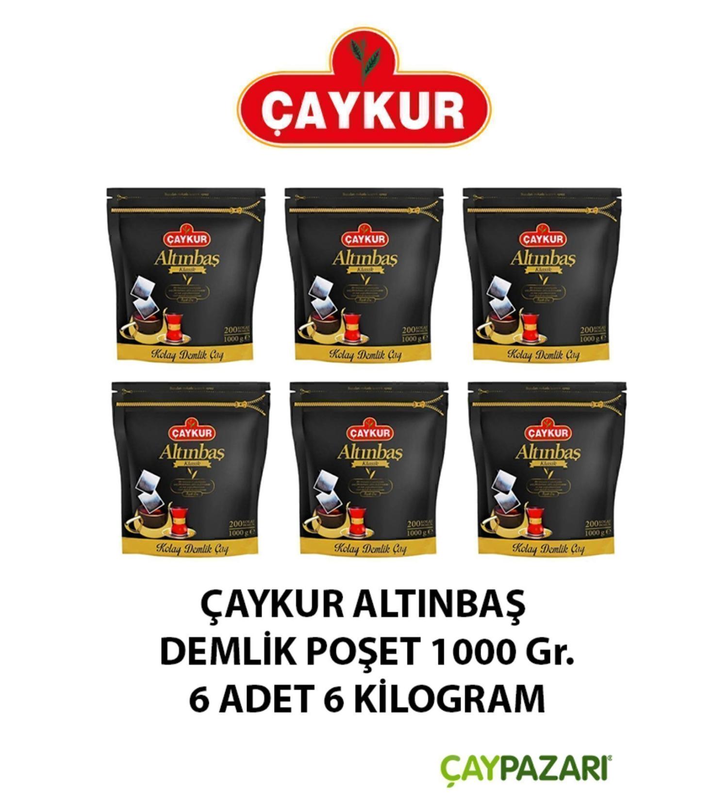 aykur Alt nba Classic Black Easy Teapot Tea Bag 6 Pack 200 X 5 G