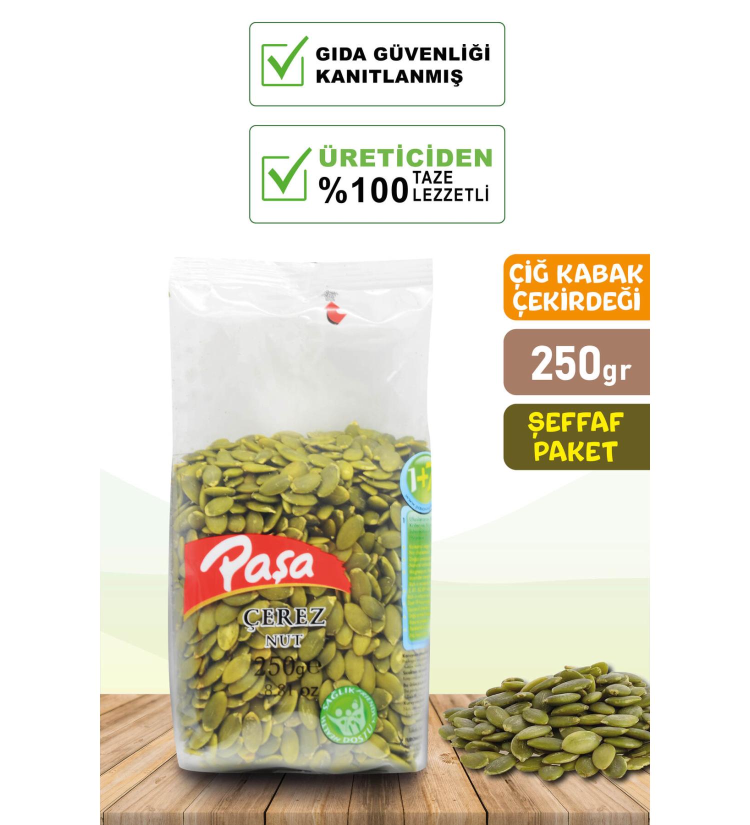 Pasha Nuts Raw Pumpkin Seeds Transparent Package 250 gr (Natural) - Buy Online on GoSupps.com