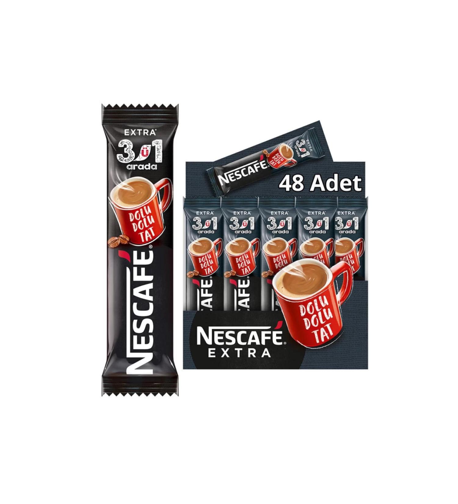 Nescafe 3in1 Extra Coffee 16.5 gr x 48 pieces - Buy Online on GoSupps.com