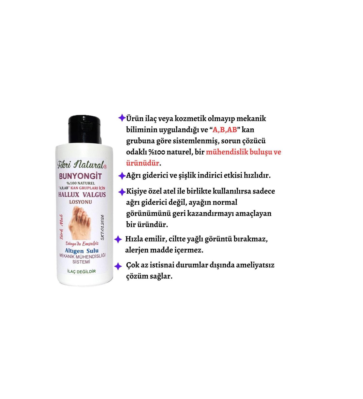 fikrinatural Bunyongit Lotion For "A B AB" Blood Groups