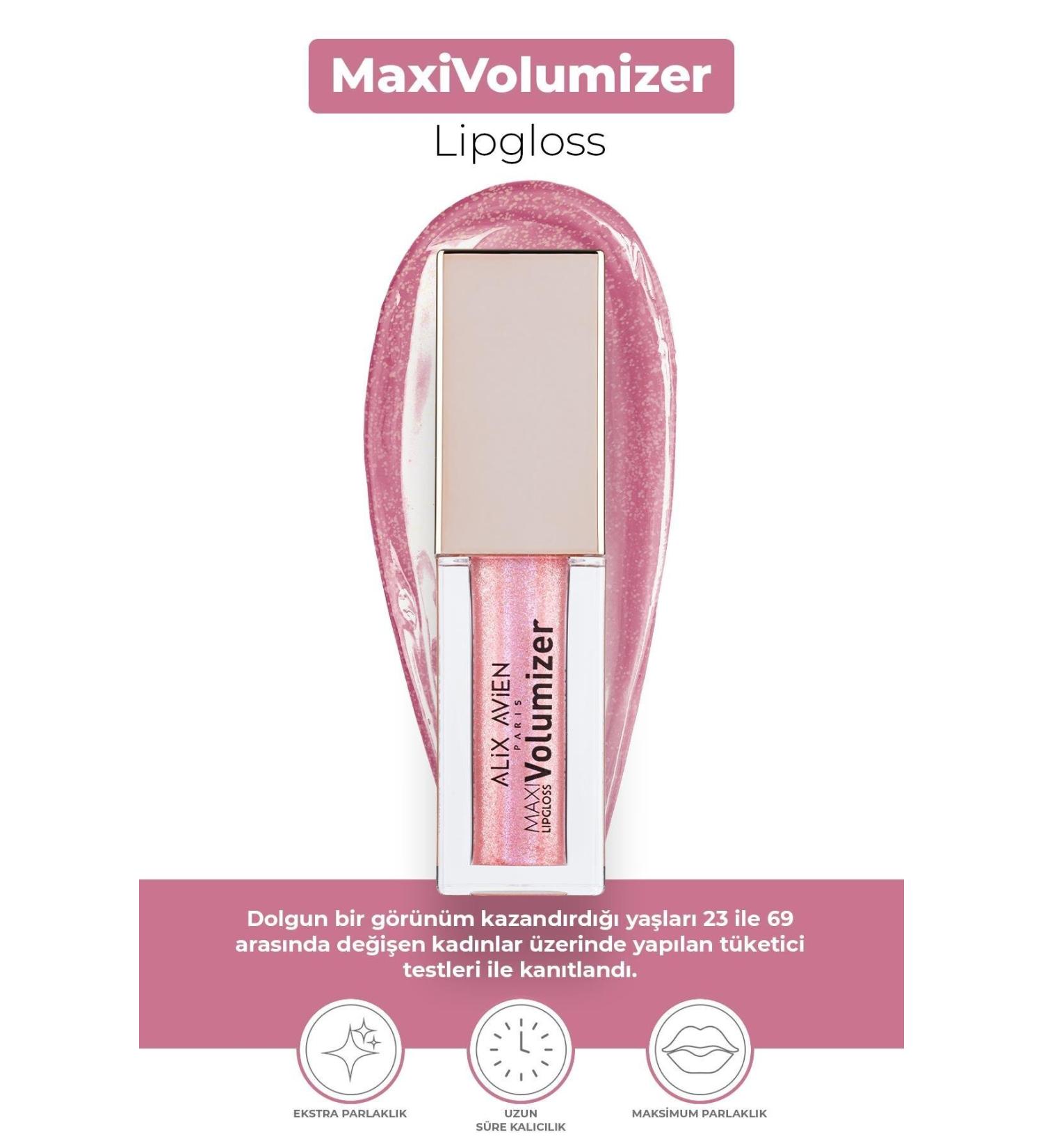Alix Avien Maxivolumizer Lipgloss 204 - Pearly Queen - Permanent and Moisturizing Lipstick - Plumping Effect - Buy Online on GoSupps.com