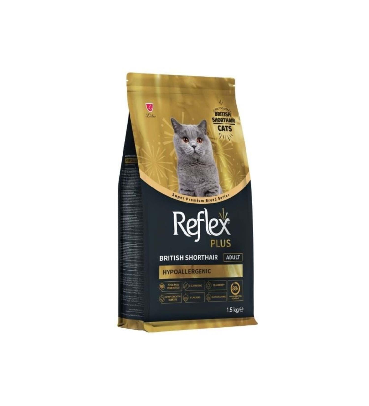Reflex Plus British Shorthair Adult Cat Food with Chicken and Cranberry 1.5 Kg