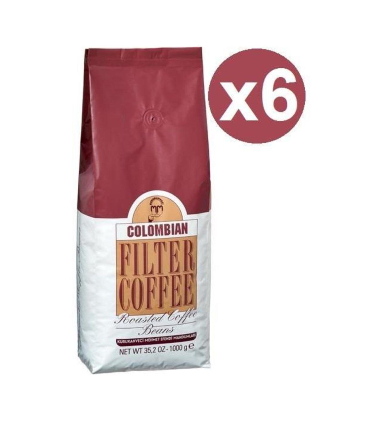 Mehmet Efendi Colombian Coffee Beans 1000gr - 6 Pieces