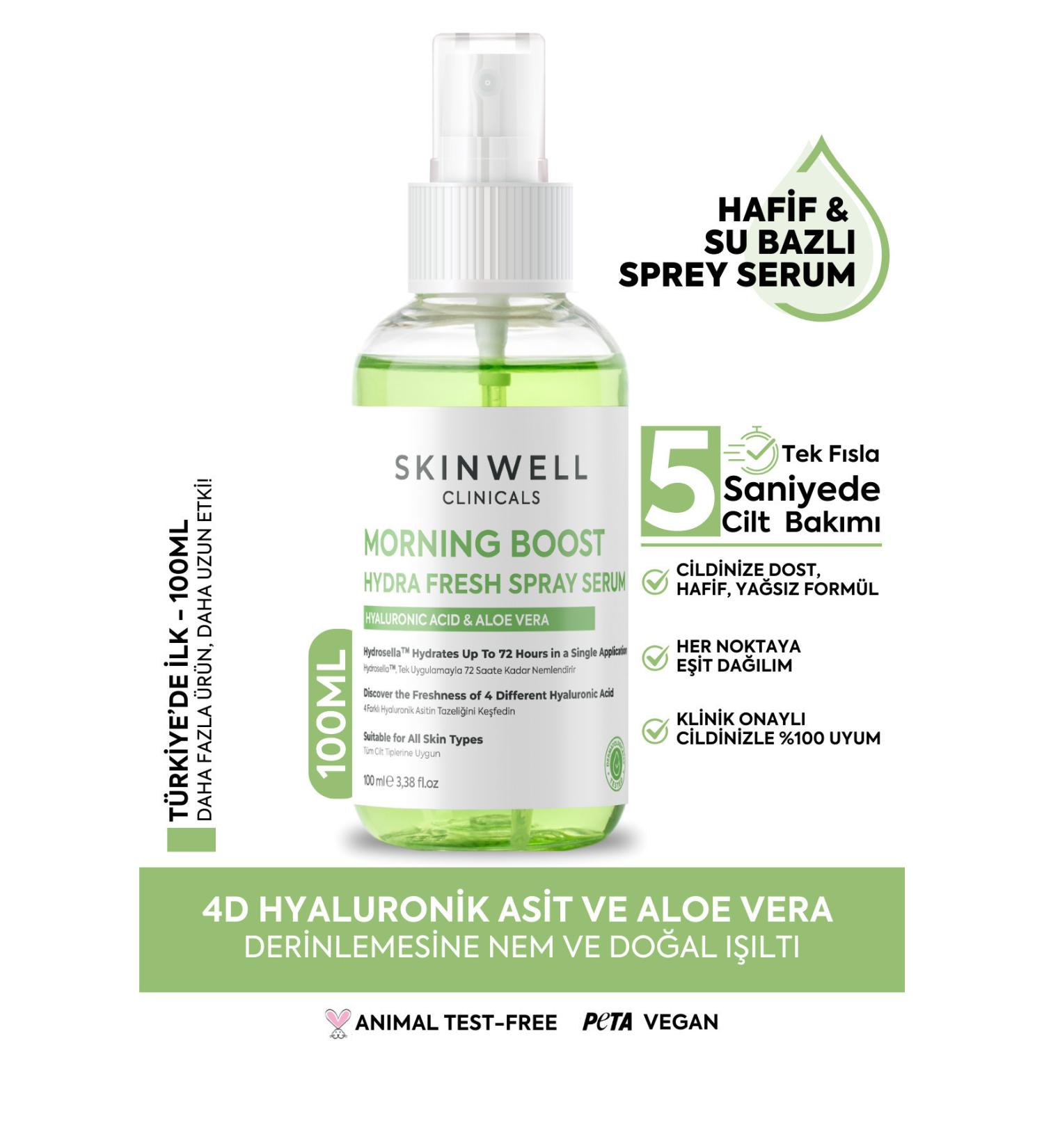 Skinwell Intensive Moisturizing Plumping Renewing Skin Care Serum (4D HYALURONIC ACID ALOE VERA) 100ml - Buy Online on GoSupps.com