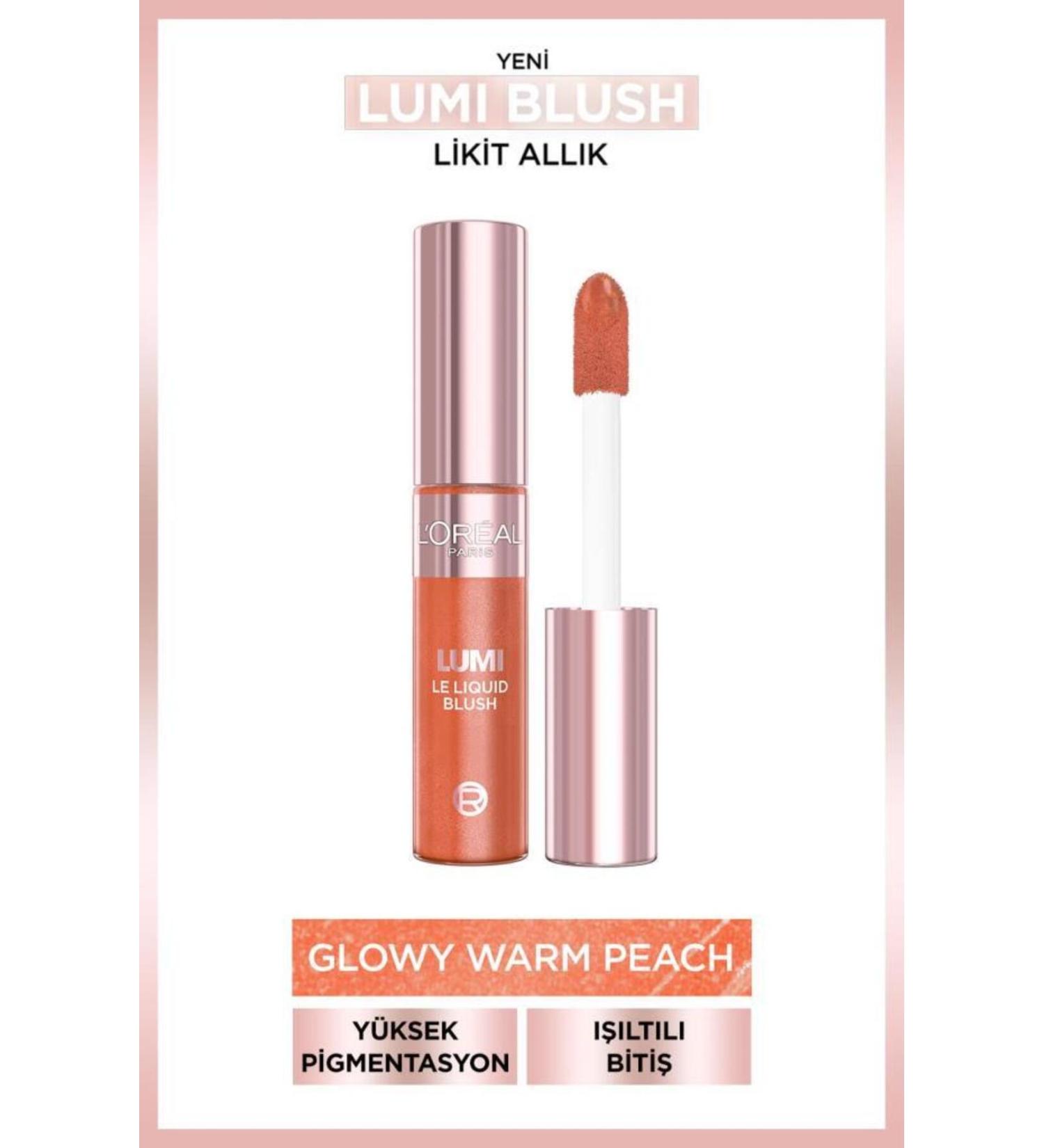 L'Oreal Paris Lumi Blush Liquid Blush - Glowy Warm Peach - Buy Online on GoSupps.com