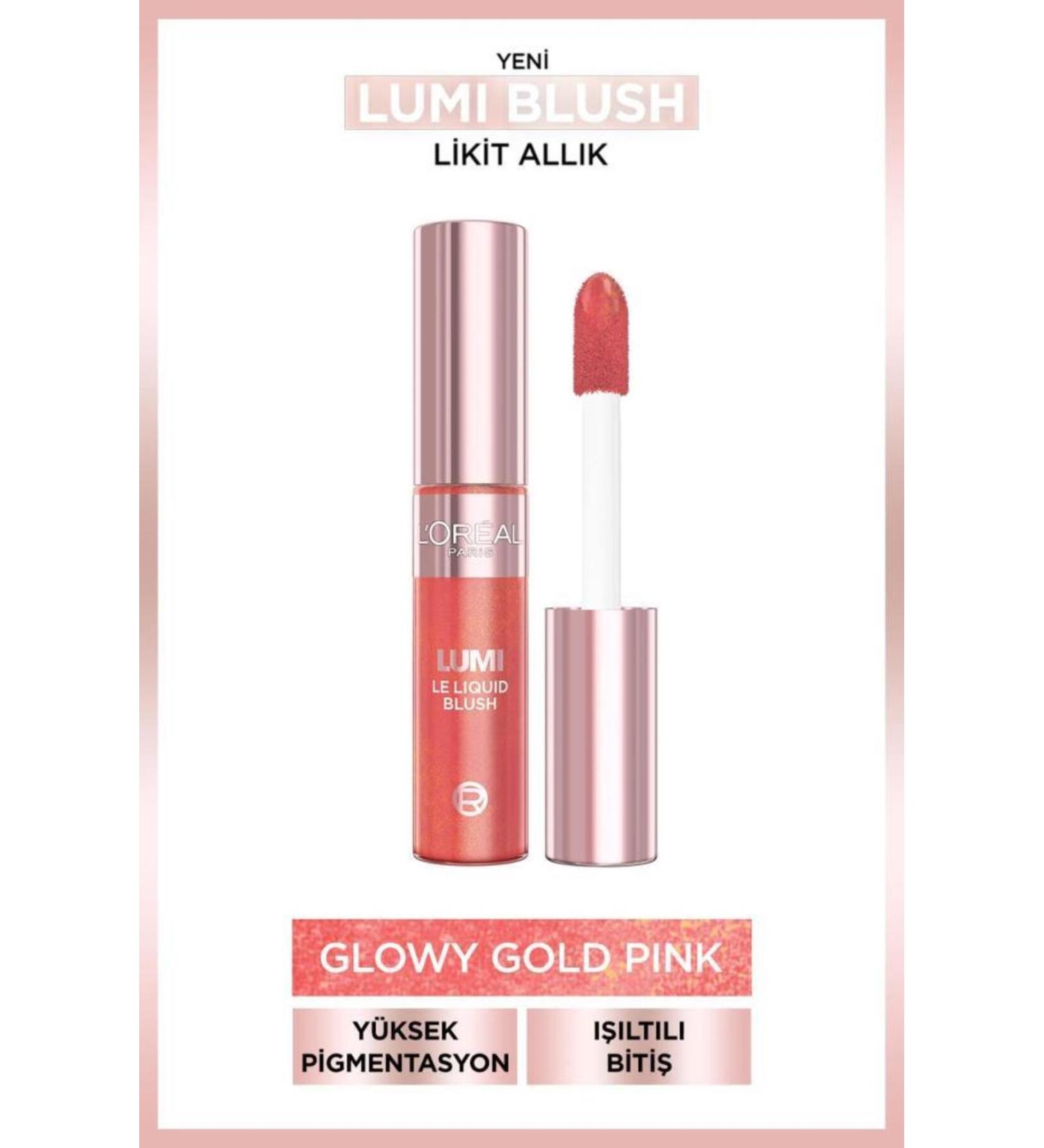 L'Oreal Paris Lumi Blush Liquid Blush - Glowy Gold Pink - Buy Online on GoSupps.com