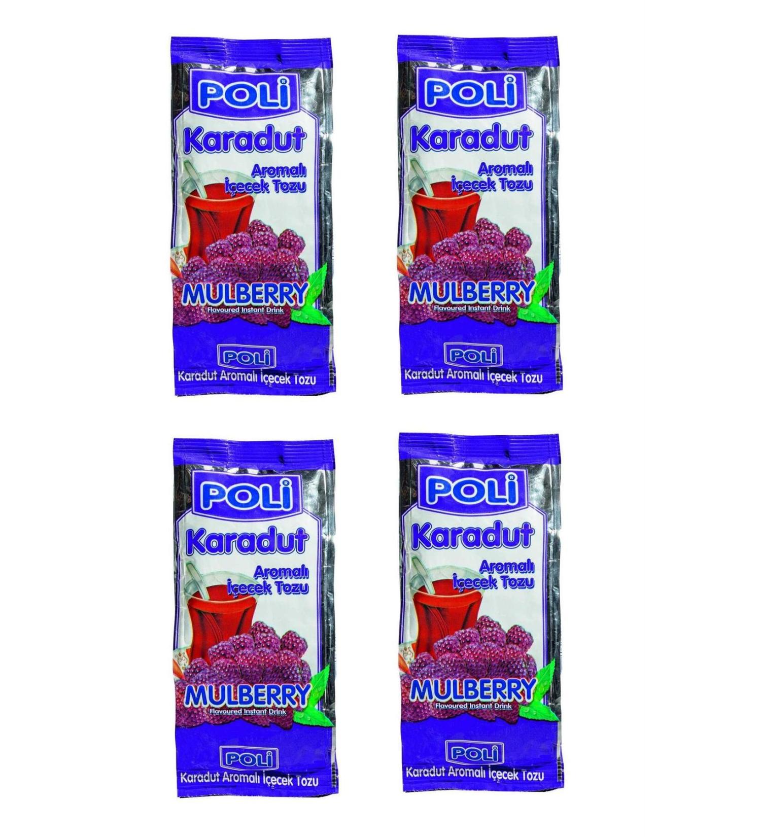 Poly Powder Drink Black Mulberry 300 Gr X 4 Pieces