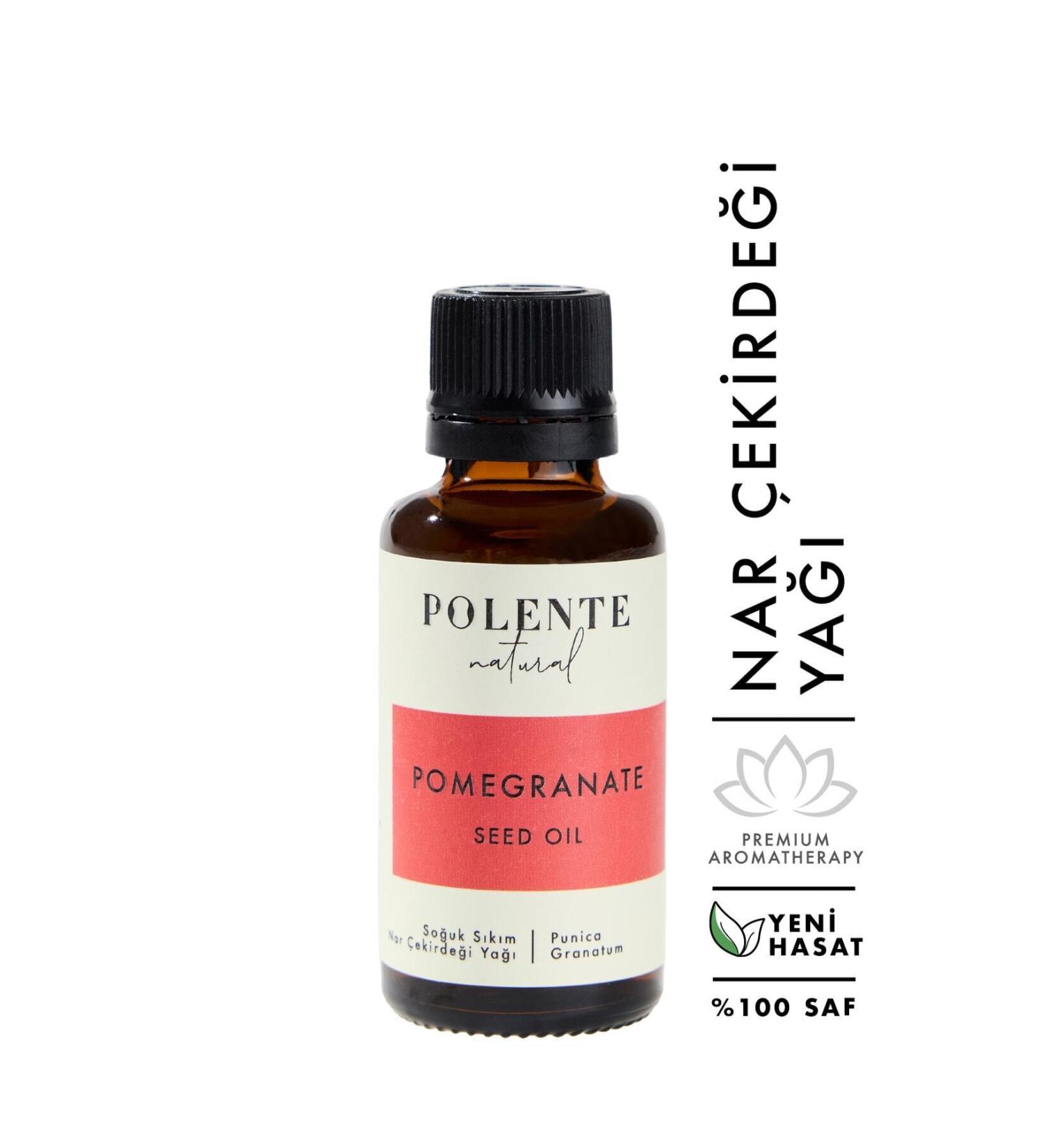 Polente Natural Pomegranate Seed Oil - Cold Pressed (30 ml) - Buy Online on GoSupps.com