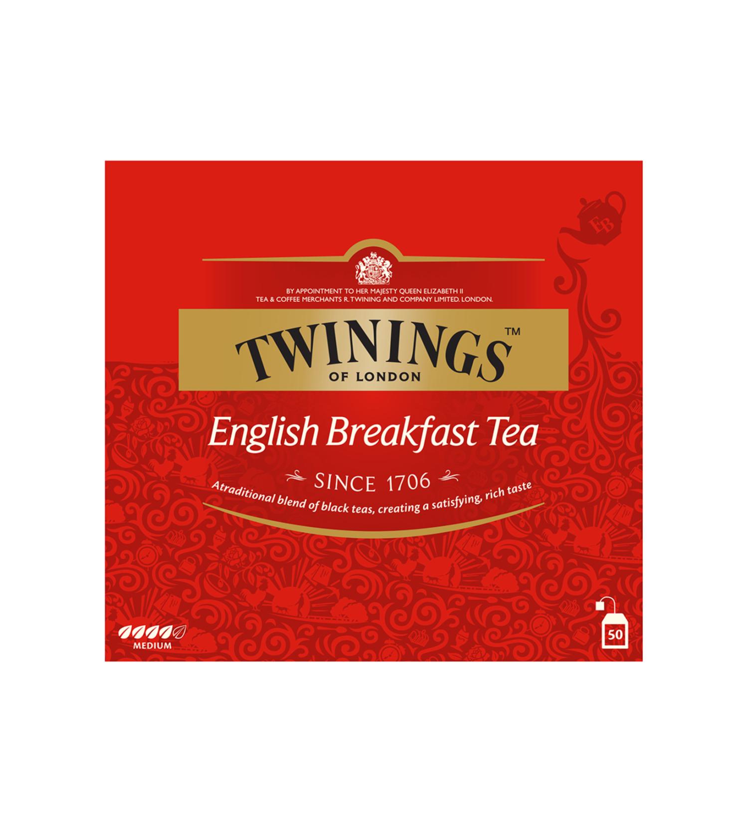 Twinings ENGLISH BREAKFAST 50 BAGS TEA / 5 PACKS