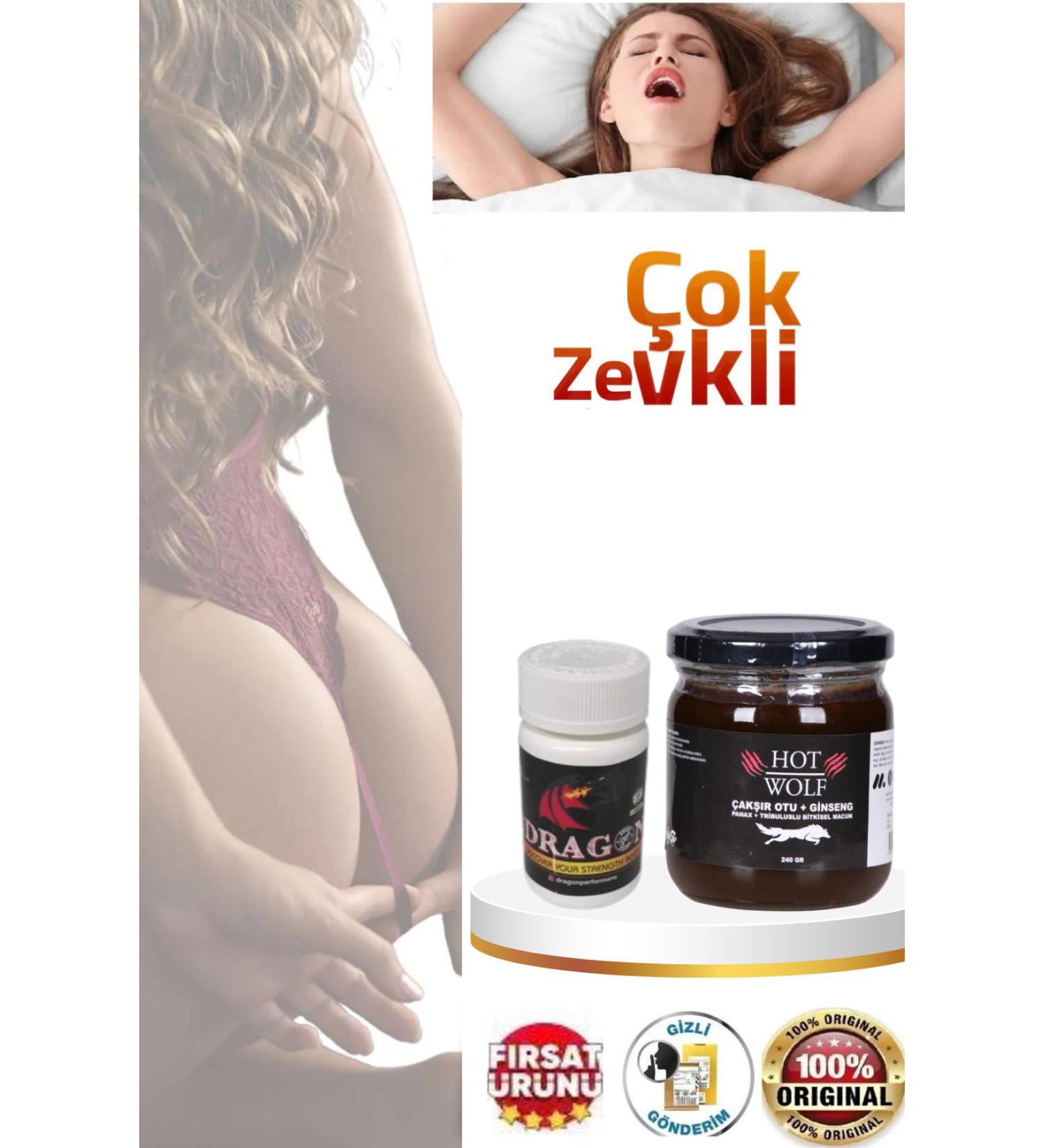 GENERAL Life Red Dragon 30 Capsules + Hot Wolf 240 Gr Paste Ginseng Champignon Tribulus Herbal Performance Enhancer