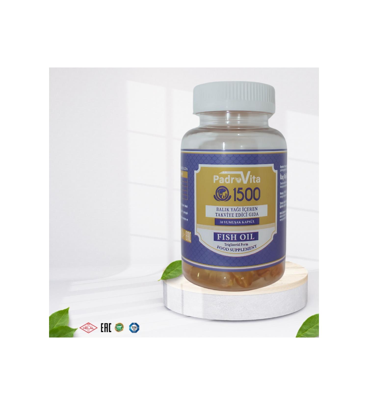PadroVita Omega 3 1 500 Mg Fish Oil 30 Capsules - Buy Online on GoSupps.com
