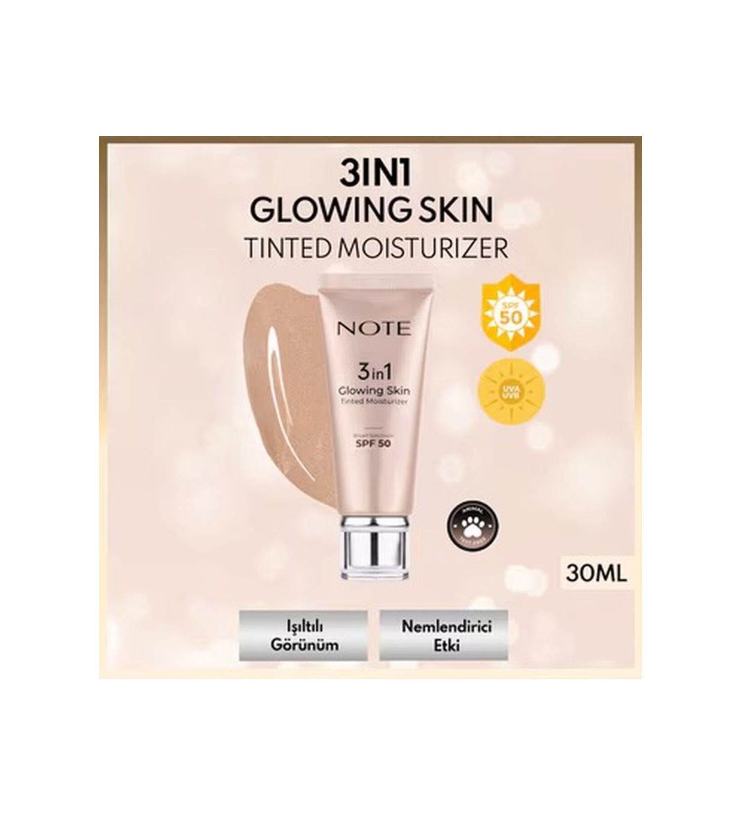 Note Cosmetics 3in1 Glowing Skin Tinted Moisturizer