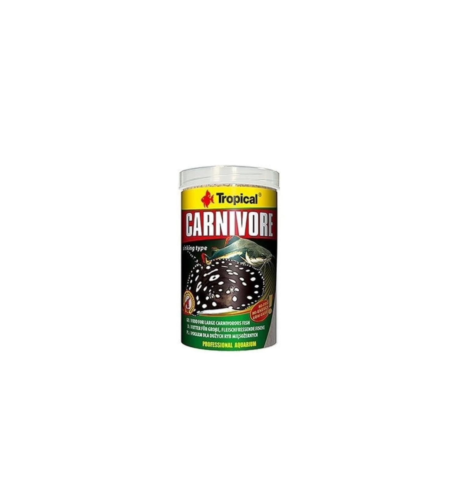Tropical Carnivore Pellet Fish Food for Carnivorous Fish 1000 ml 600 gr