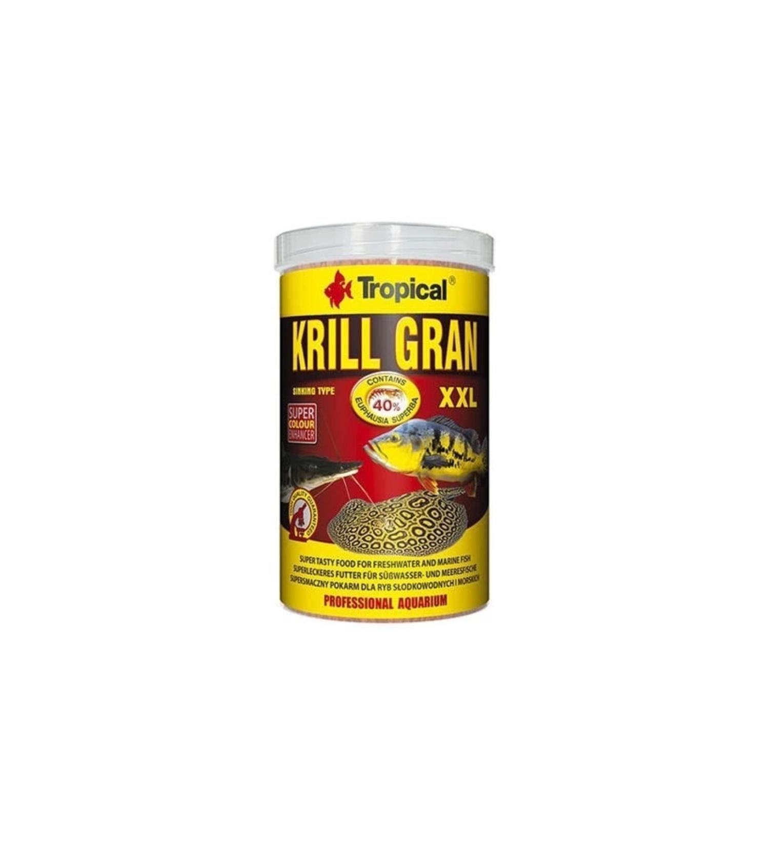 Tropical Krill Gran Large Aquarium Fish Coloring Food 1000 ml 500 gr