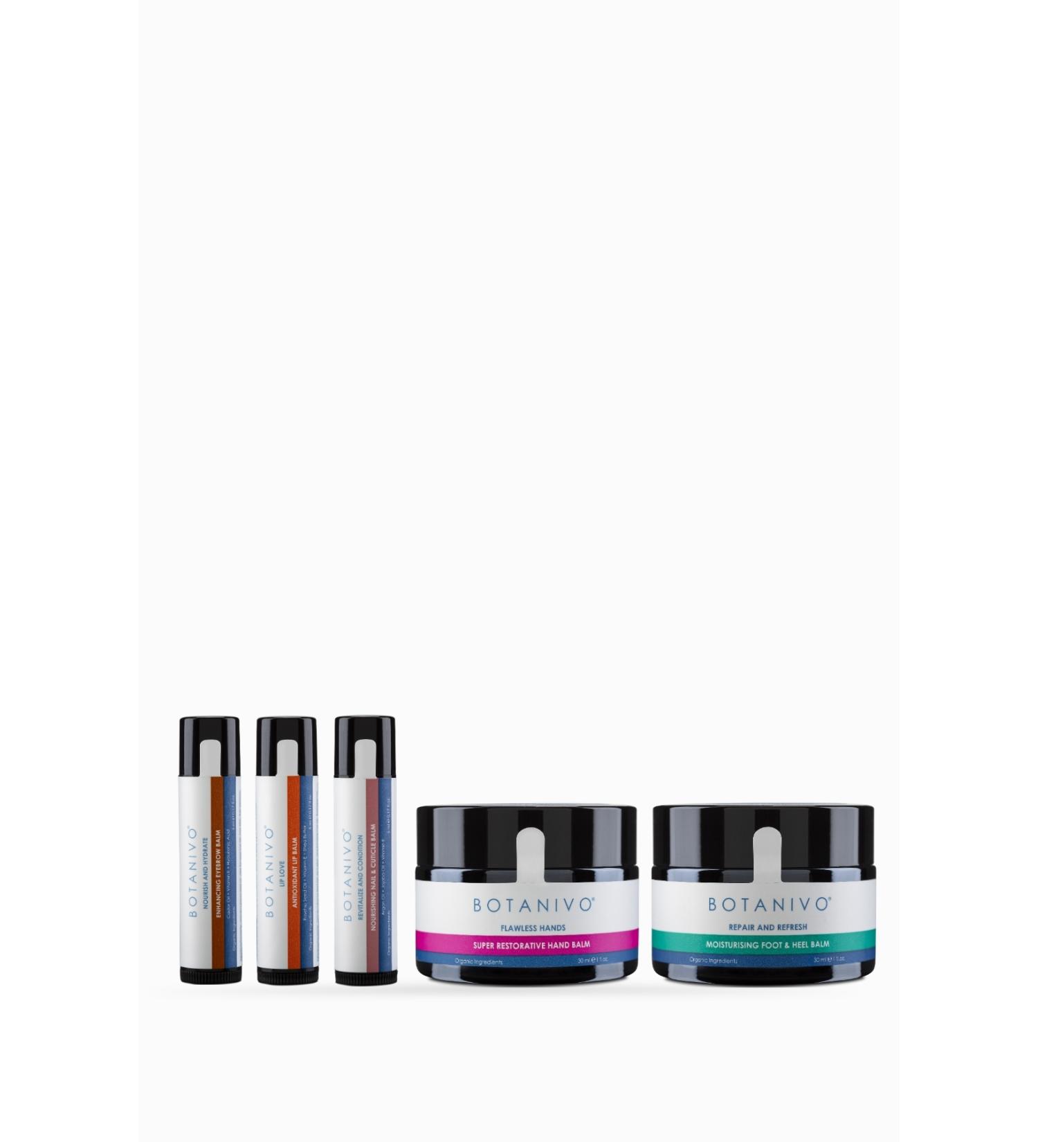 Botanivo Botani-Beauty Set | Special for Eyebrow Lip Nail Hand Foot Care | 5 Pieces | Organic Content