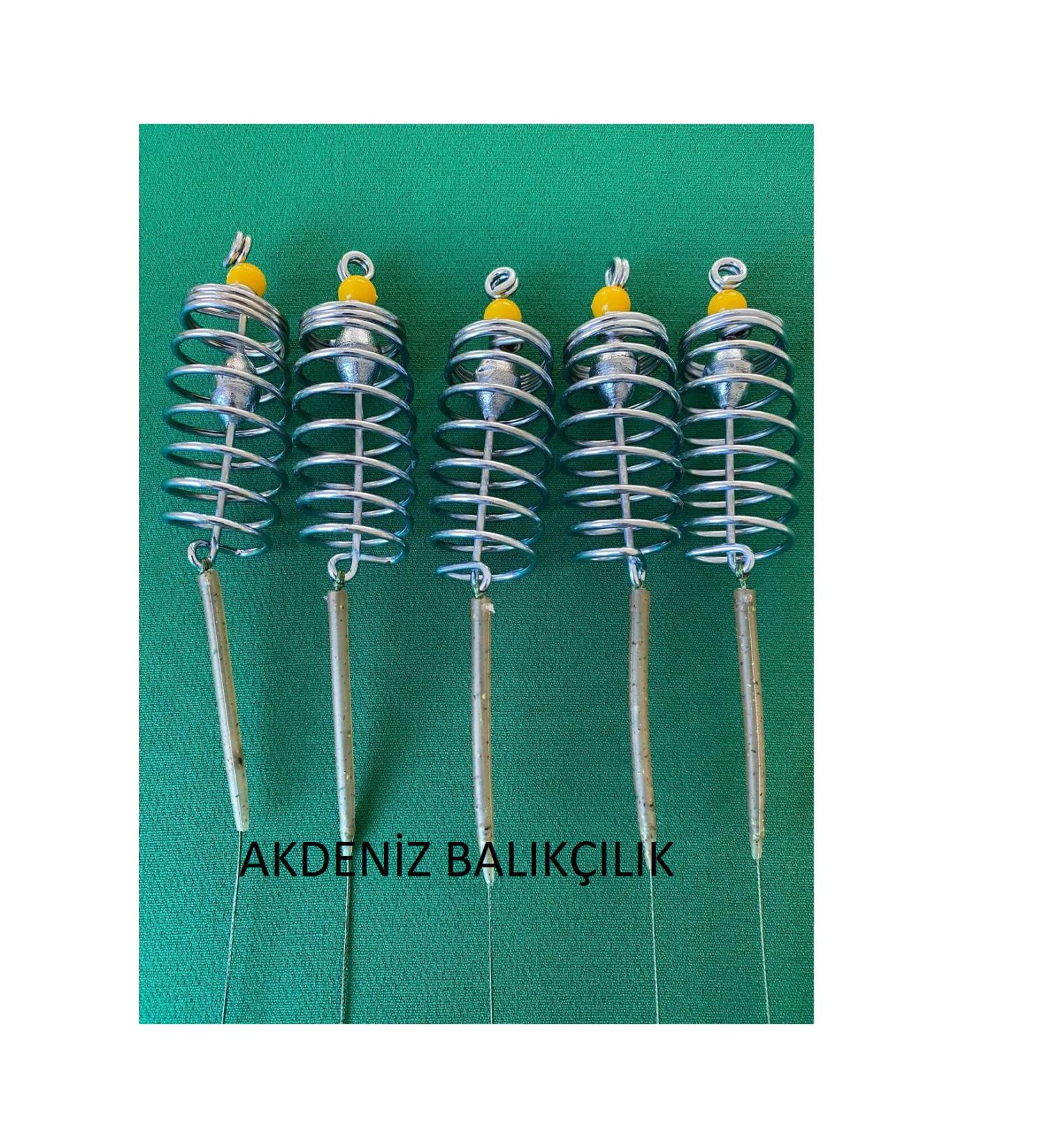 Mediterranean Fishing 5 Pieces Lead Spring Floating Feature Yellow Corn Carp Rig Set