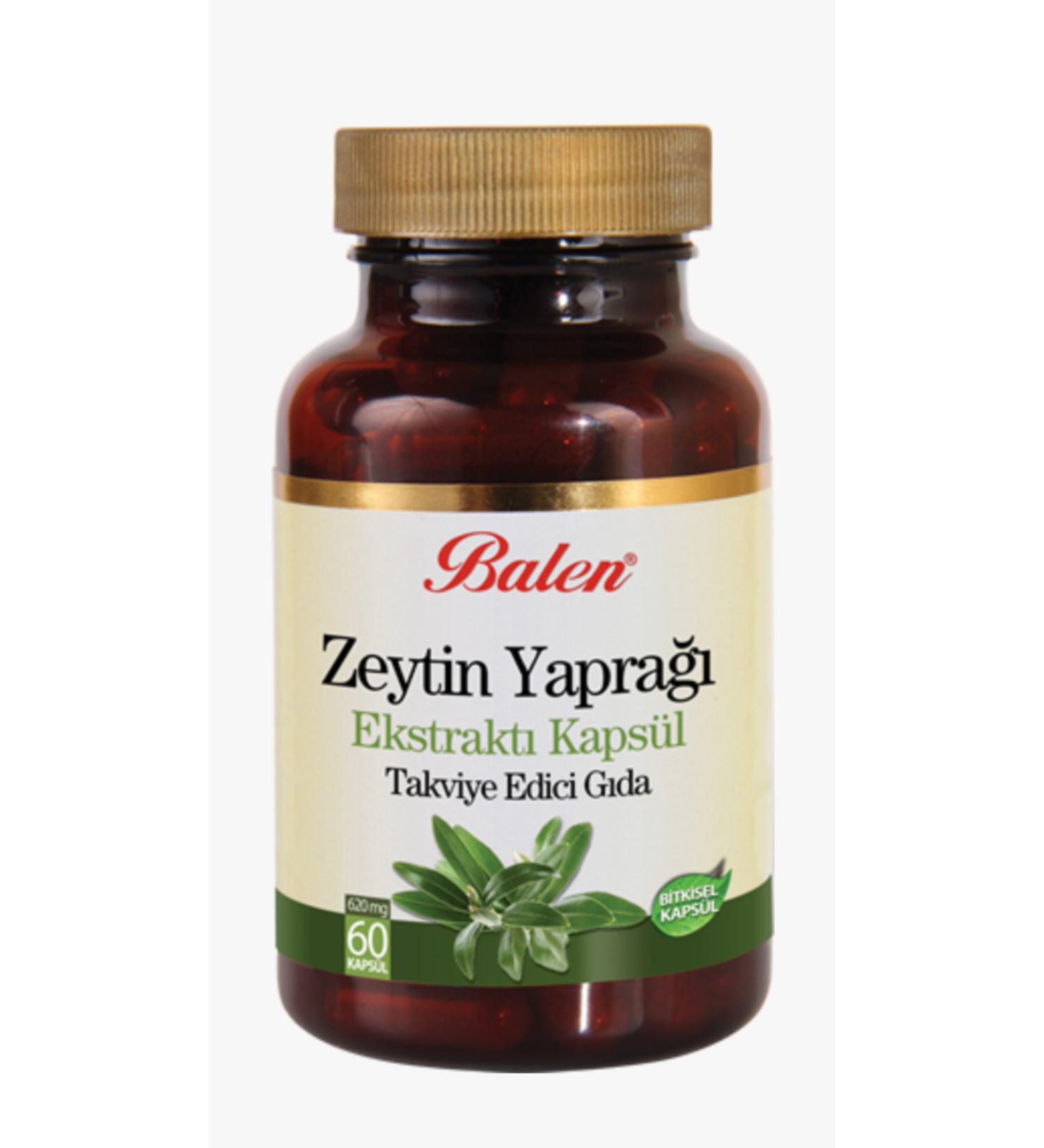 Balen Olive Leaf Extract Capsule Supplementary Food 620MG*60