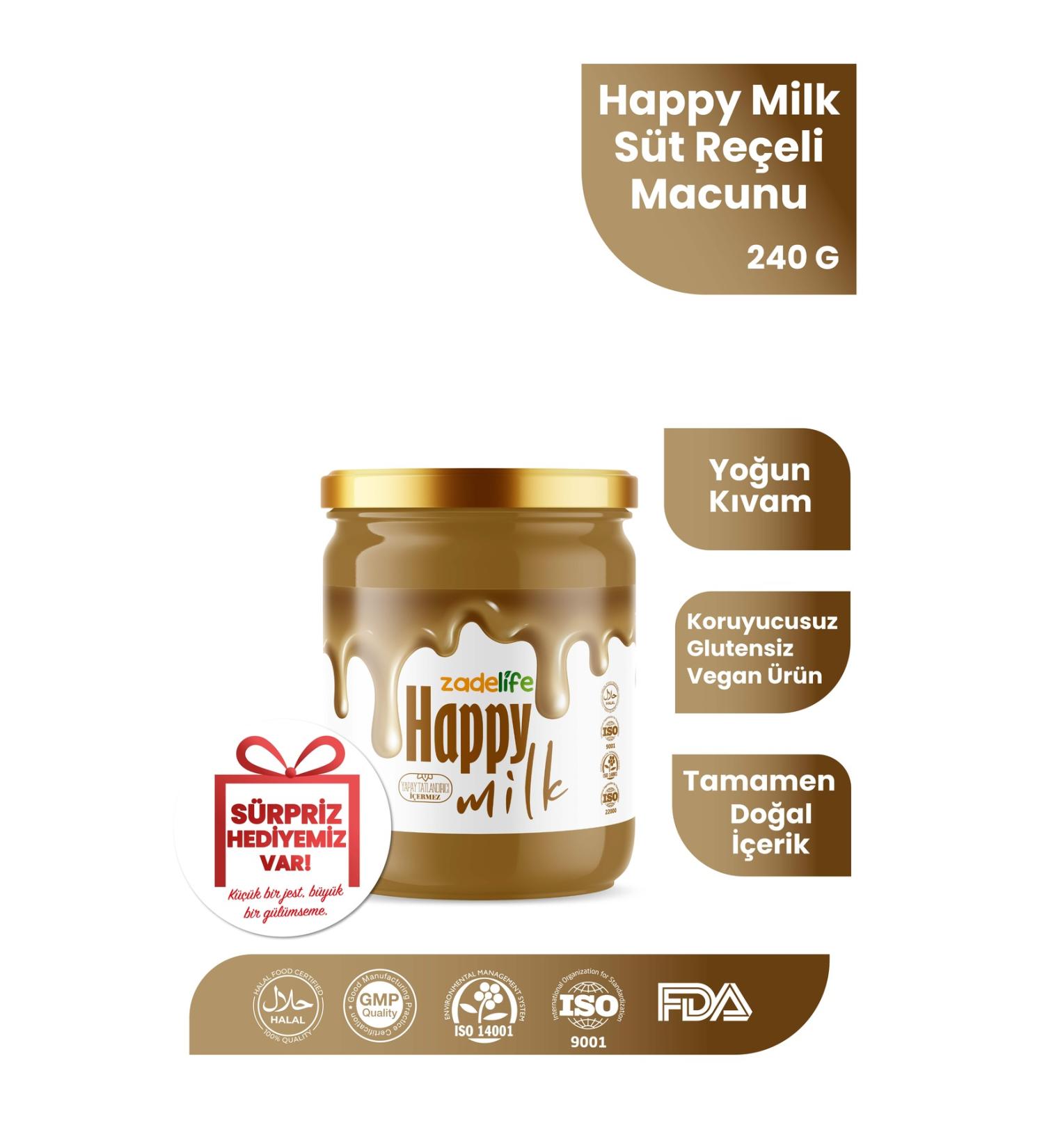 zadelife Happy Milk Milk Jam Paste 240 gr - Buy Online on GoSupps.com