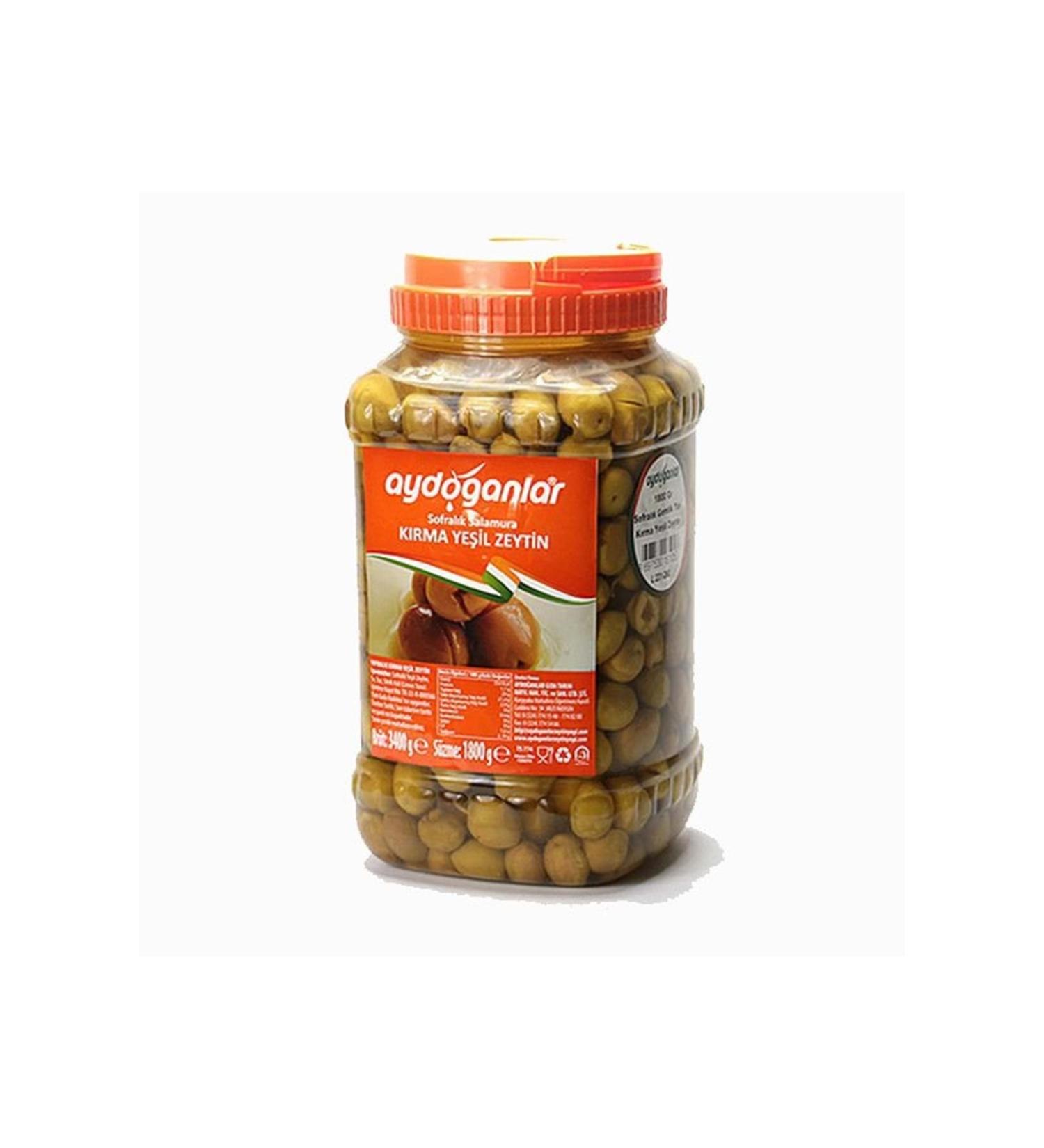 Aydo anlar Gemlik Cracked Green Olives (261-290 M) 1800 gr