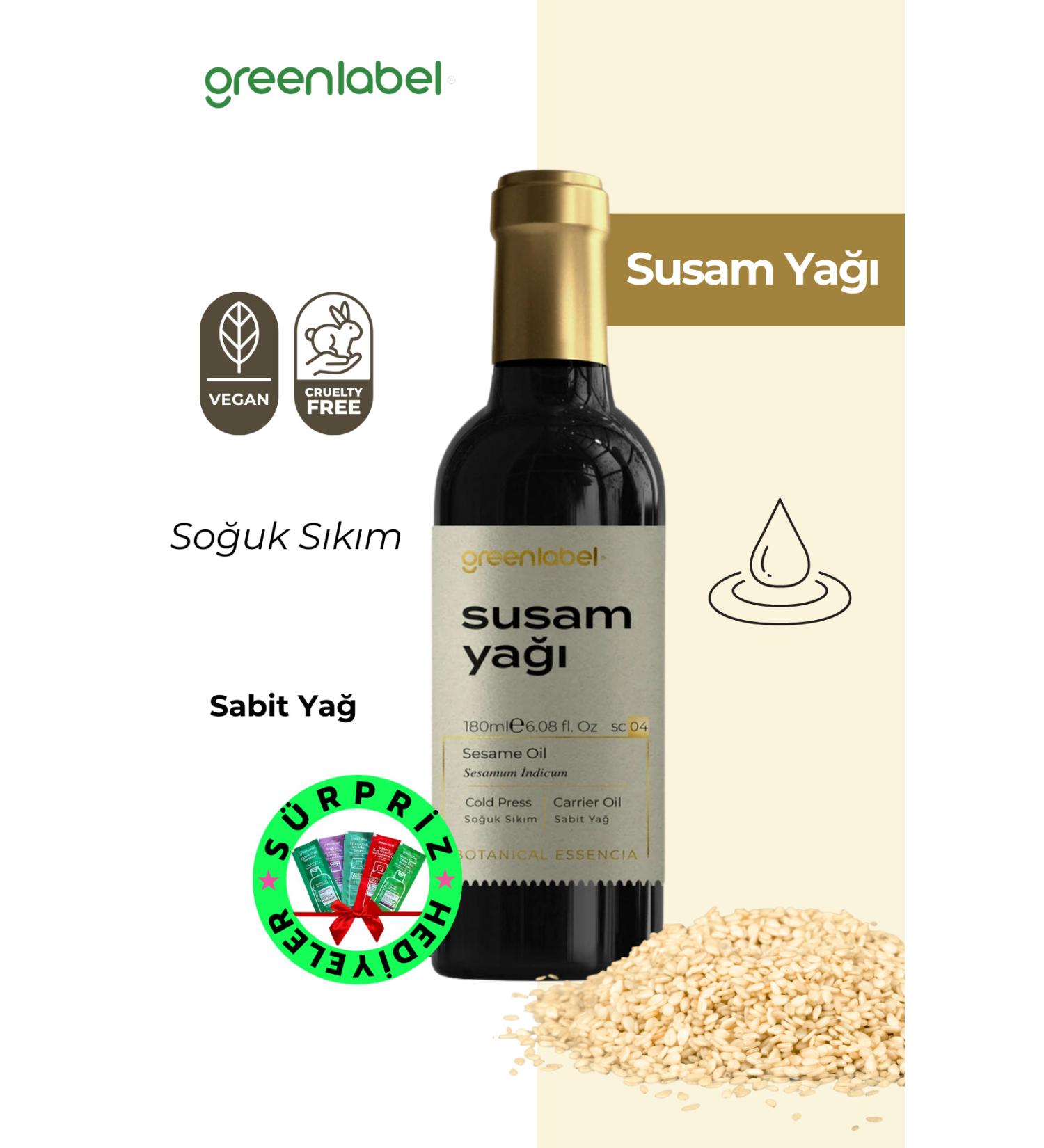 Green Label Sesame Oil Cold Pressed 0 Natural And Pure 180ml