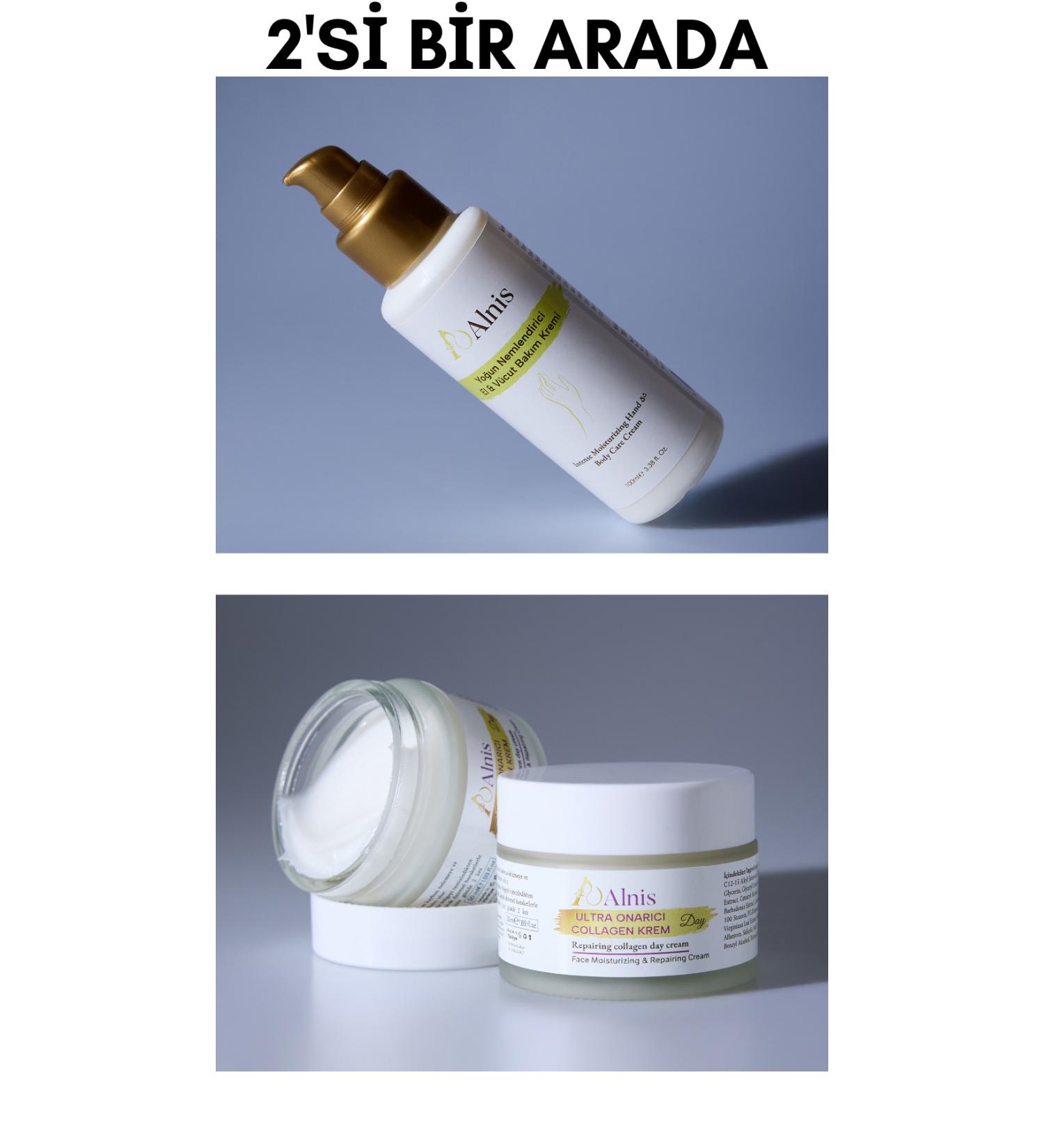 ALNIS Vitamin E Hand Body Cream 100 ml Ultra Repair Collagen Cream 50 ml