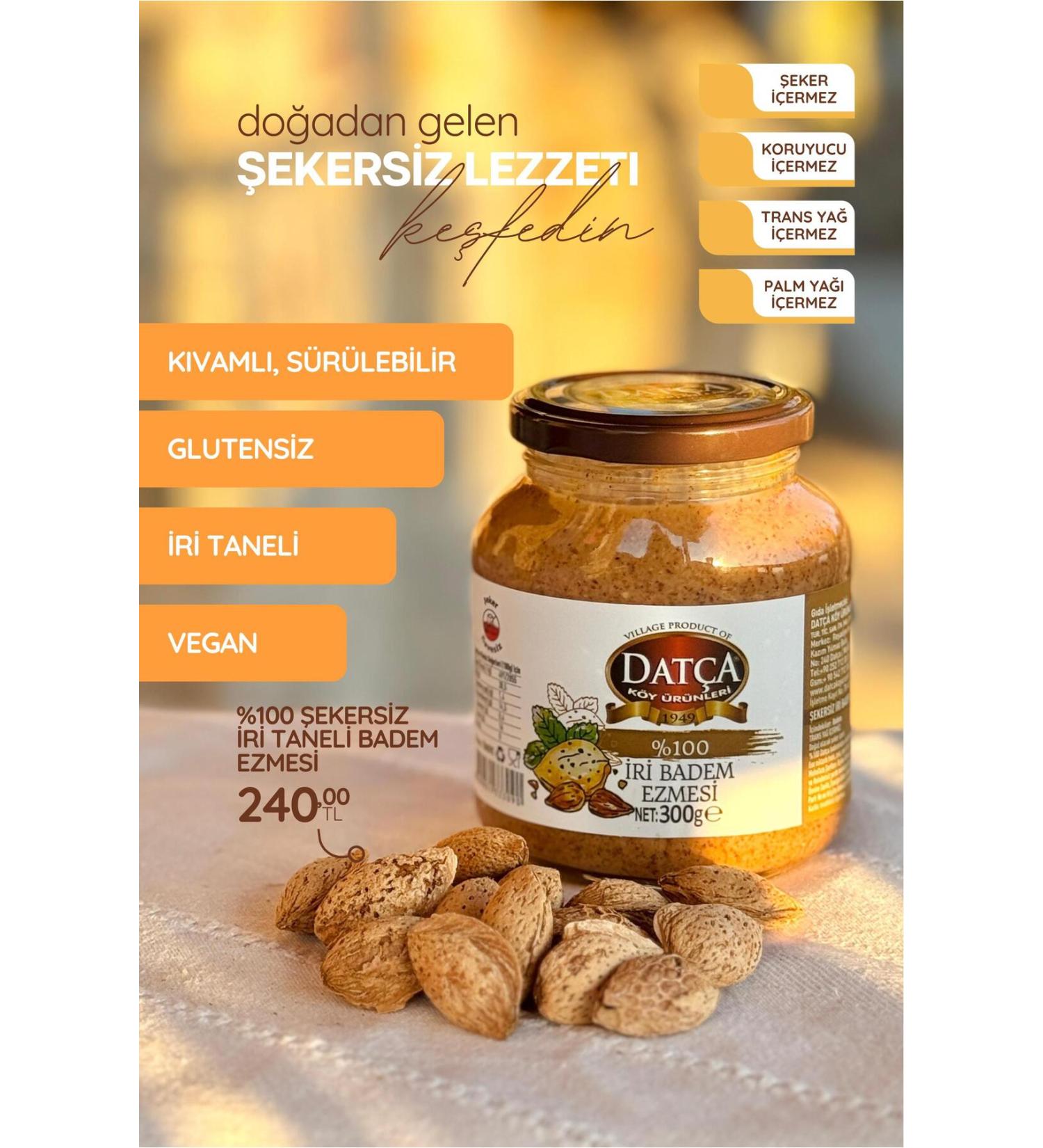 Datca Village Products 1949 Coarse Almond Paste (0) 300 Gr