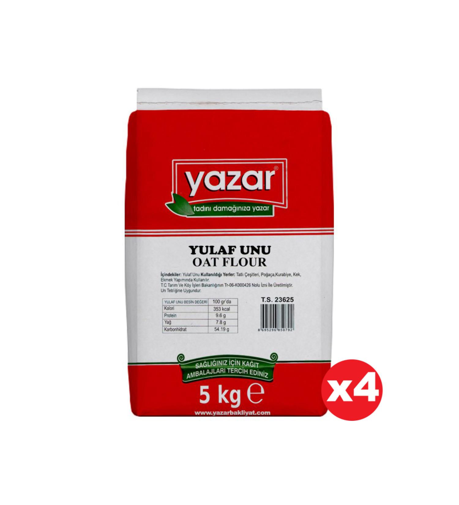 WRITER Natural Gluten Low Oat Flour 5 Kg X 4 Pack Stone Milled