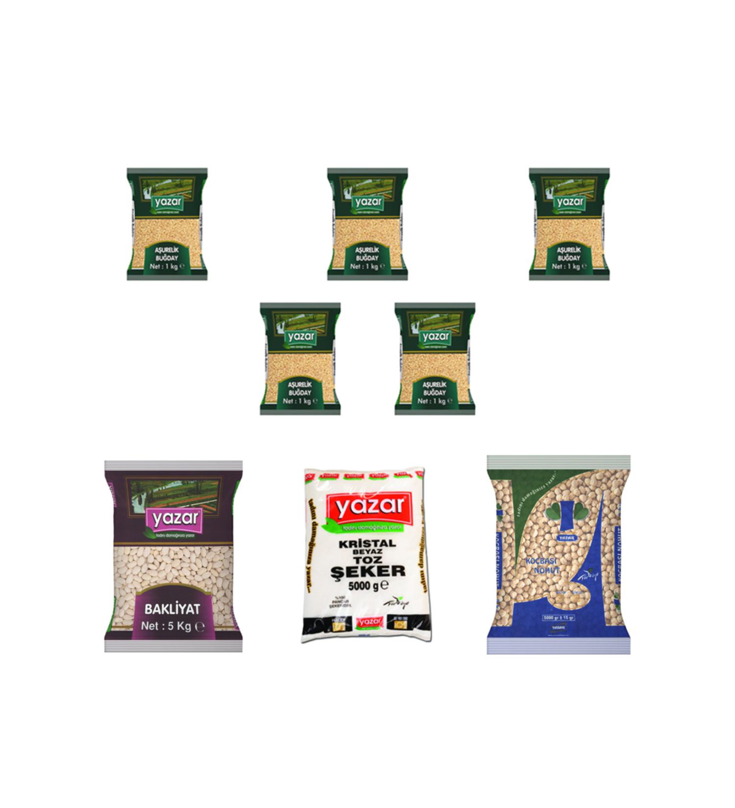 WRITER 5kg Beans 5kg Granulated Sugar 5kg Chickpeas 5pack Wheat for Ashura F