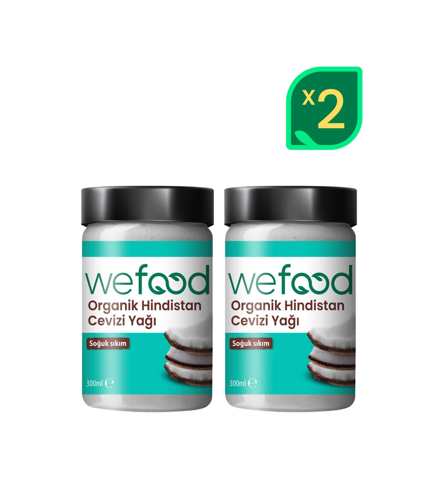 Wefood Organic Coconut Oil 300 ml Pack of 2 (Cold Pressed)