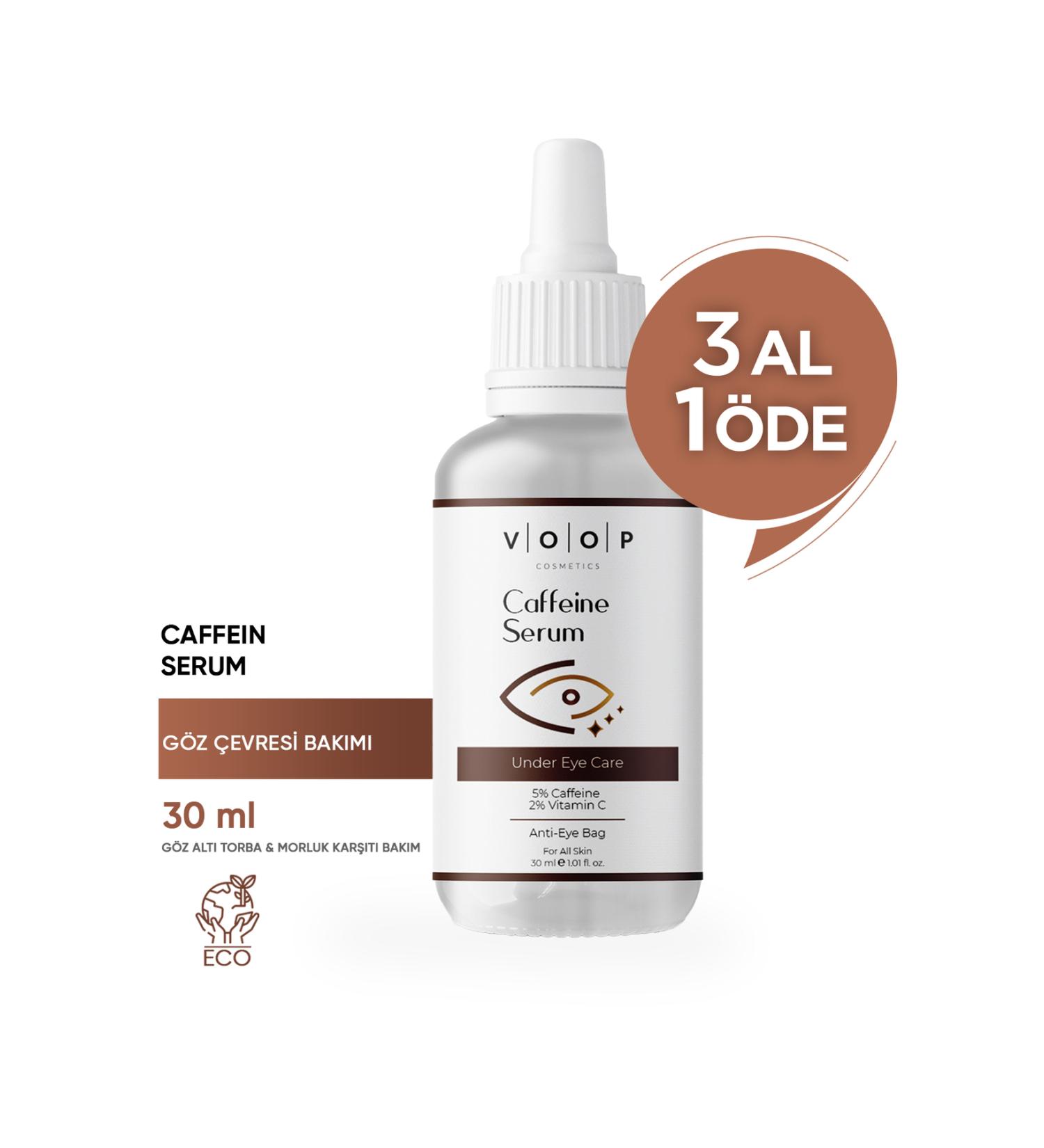 VOOP Caffeine Serum 30 ml | Anti-Eye Dark Circles & Anti-Puffiness | 5% Caffeine 2% Vitamin C - Buy Online on GoSupps.com