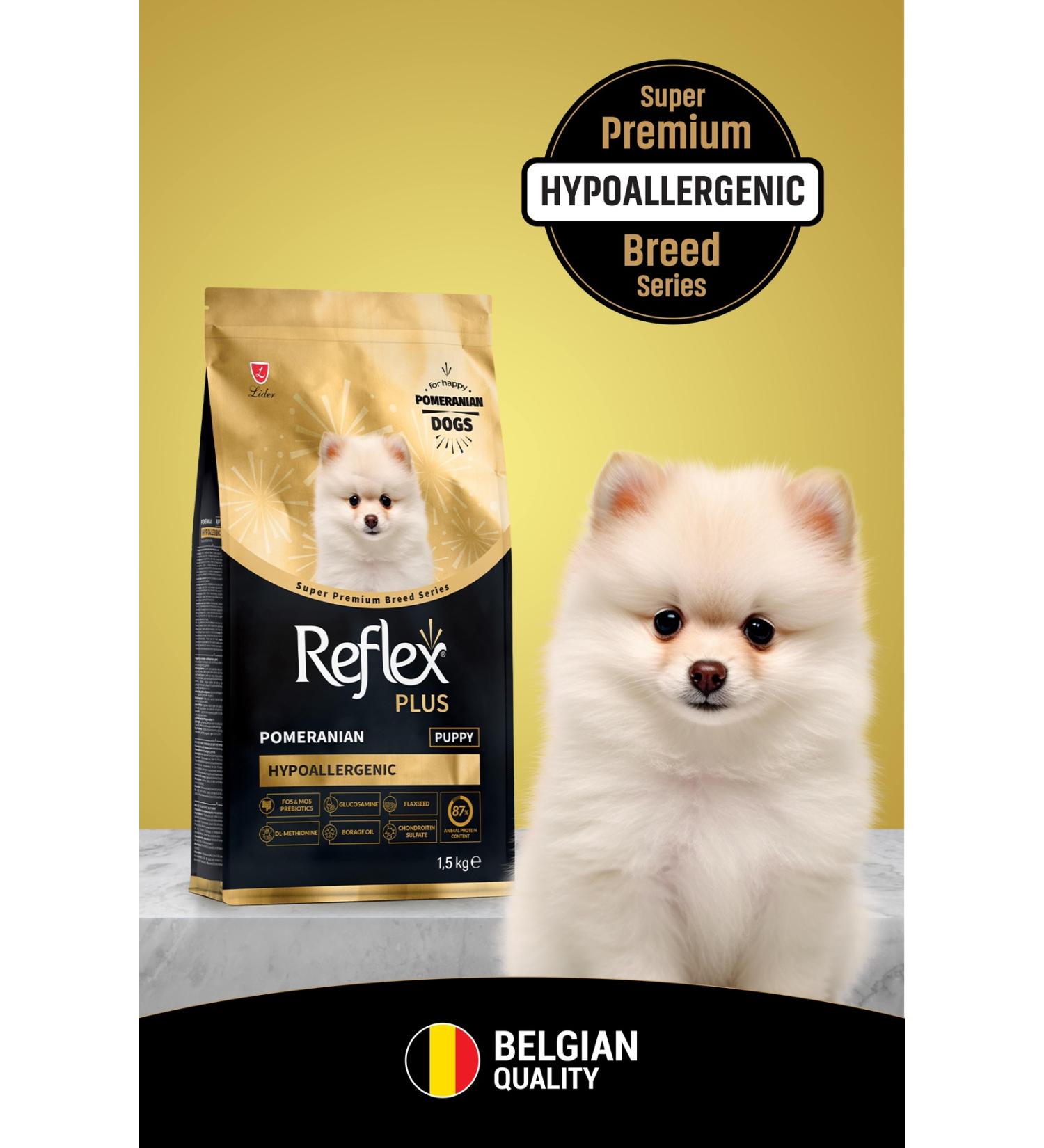 Reflex Plus Pomeranian Hypoallergenic Chicken Puppy Food 1.5 Kg - Buy Online on GoSupps.com