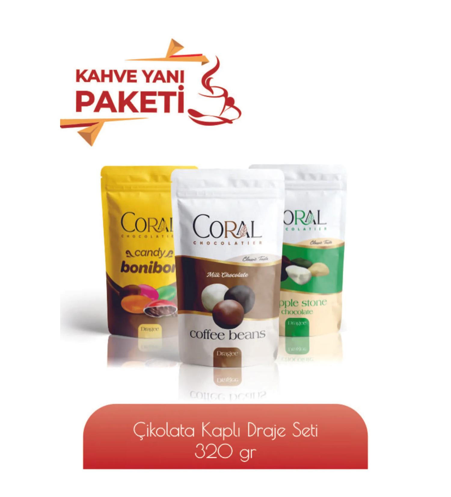 Coral 3-PIECE COFFEE BONUS DEAL PACKAGE PEBBLE BONIBON AND ESPRESSO BEAN DRAGEE 320 GR - Buy Online on GoSupps.com