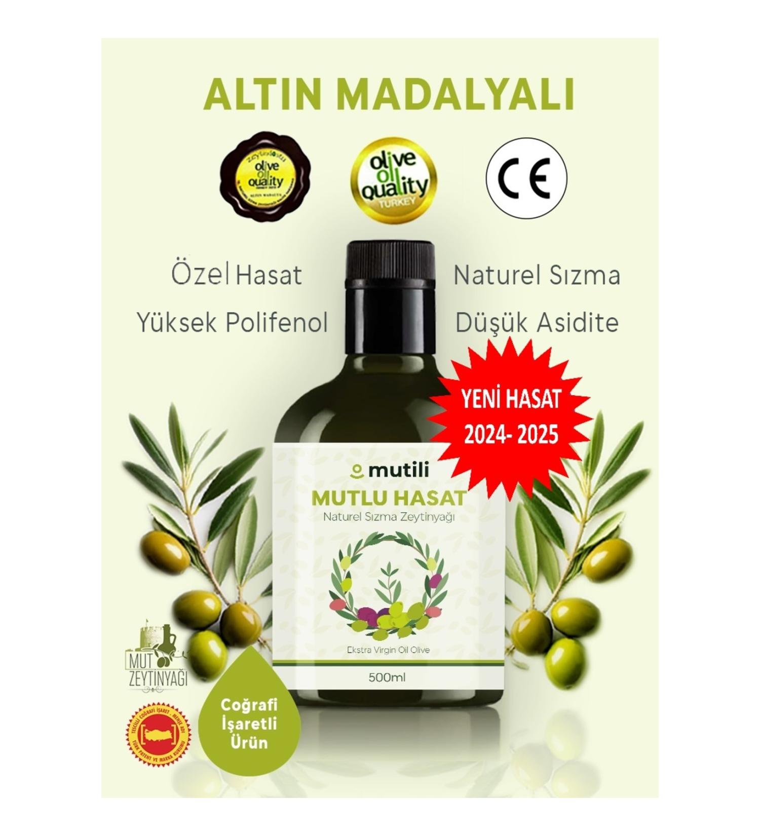 Mutili New Season Olive Oil 500 ml Early Harvest Natural Extra Virgin Olive Oil High Polyphenol Happy Harvest - Buy Online on GoSupps.com