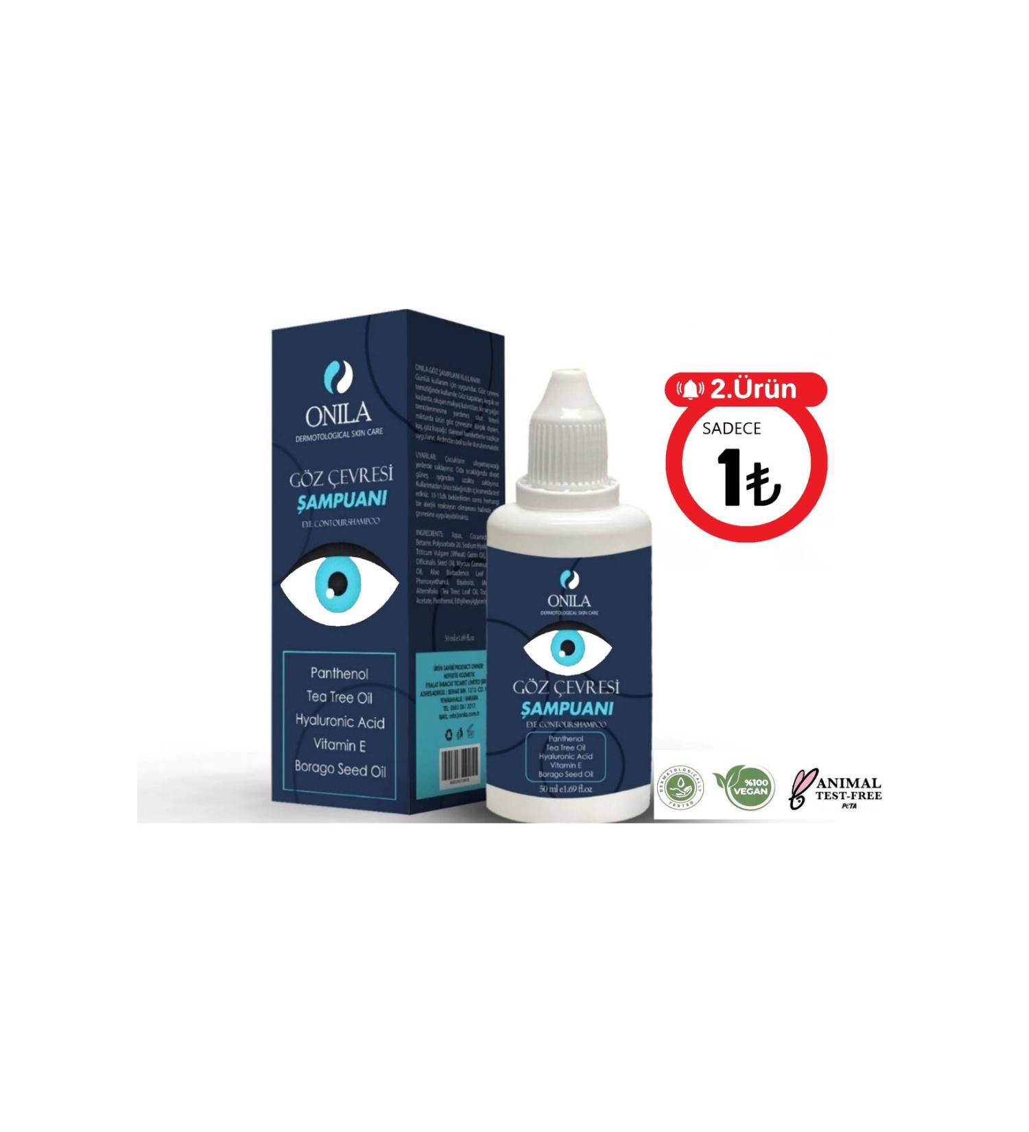 Onila Eye Contour Care Shampoo 50ml (CLEANING OF EYELIDS EYEBROW AND EYELASH ROOTS) - Buy Online on GoSupps.com