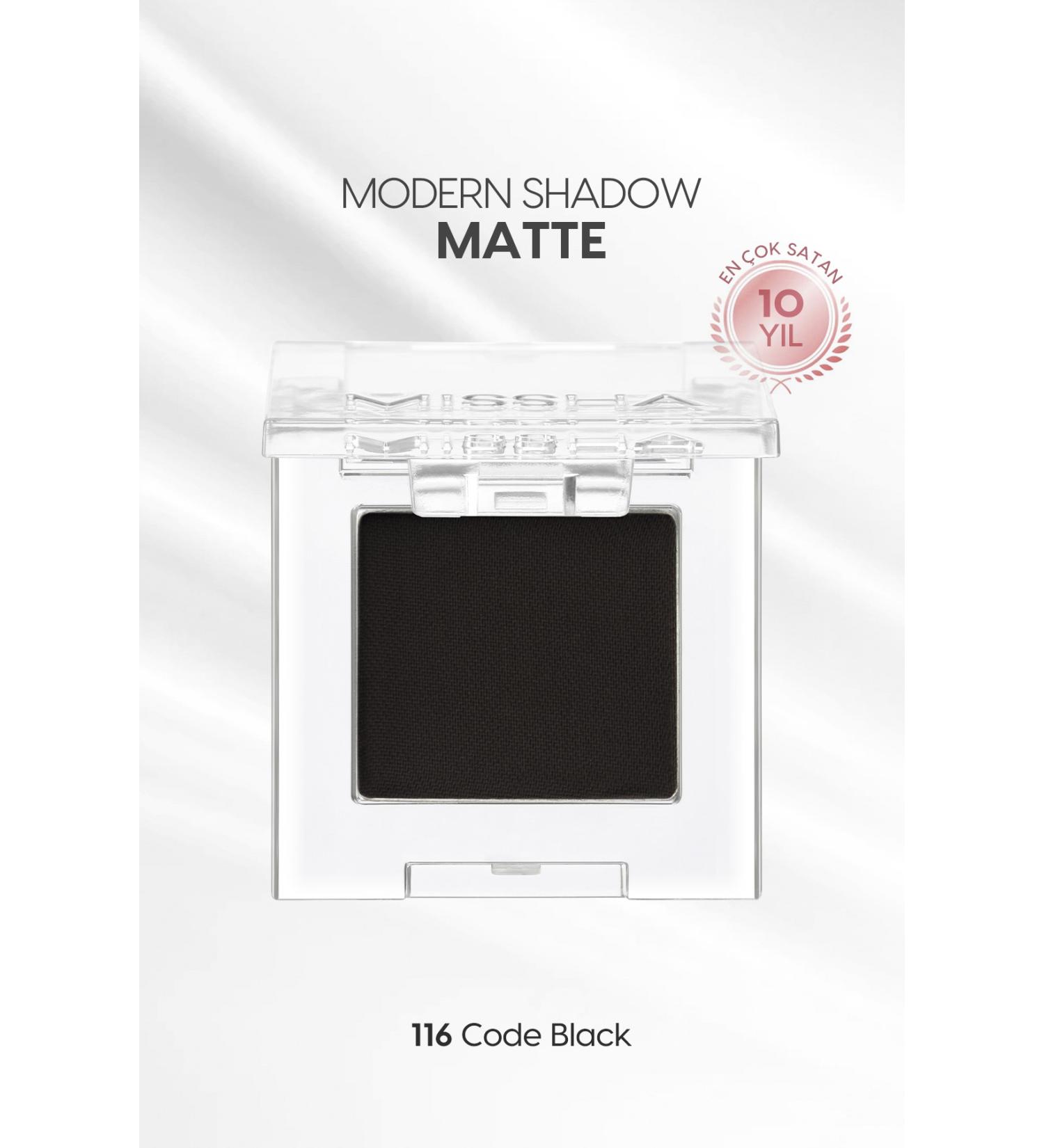 Missha Soft Textured Non-Flagging Matte Single Eyeshadow Modern Shadow Matte (116 Code Black) - Buy Online on GoSupps.com