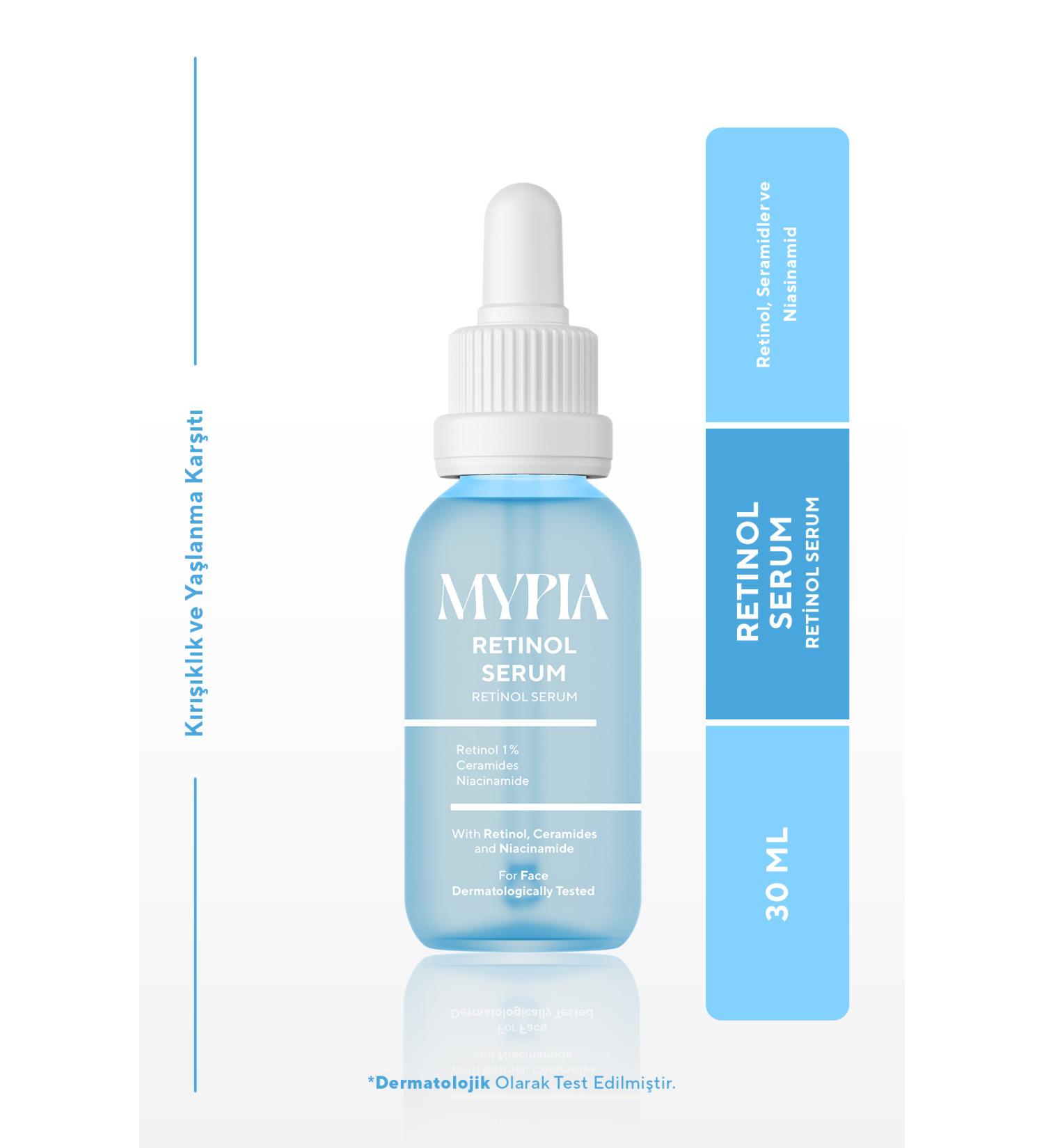 Mypia Cosmetics Anti-Wrinkle and Anti-Aging Repairing & Brightening Retinol Serum (1% Retinol & Ceramides) 30ML - Buy Online on GoSupps.com