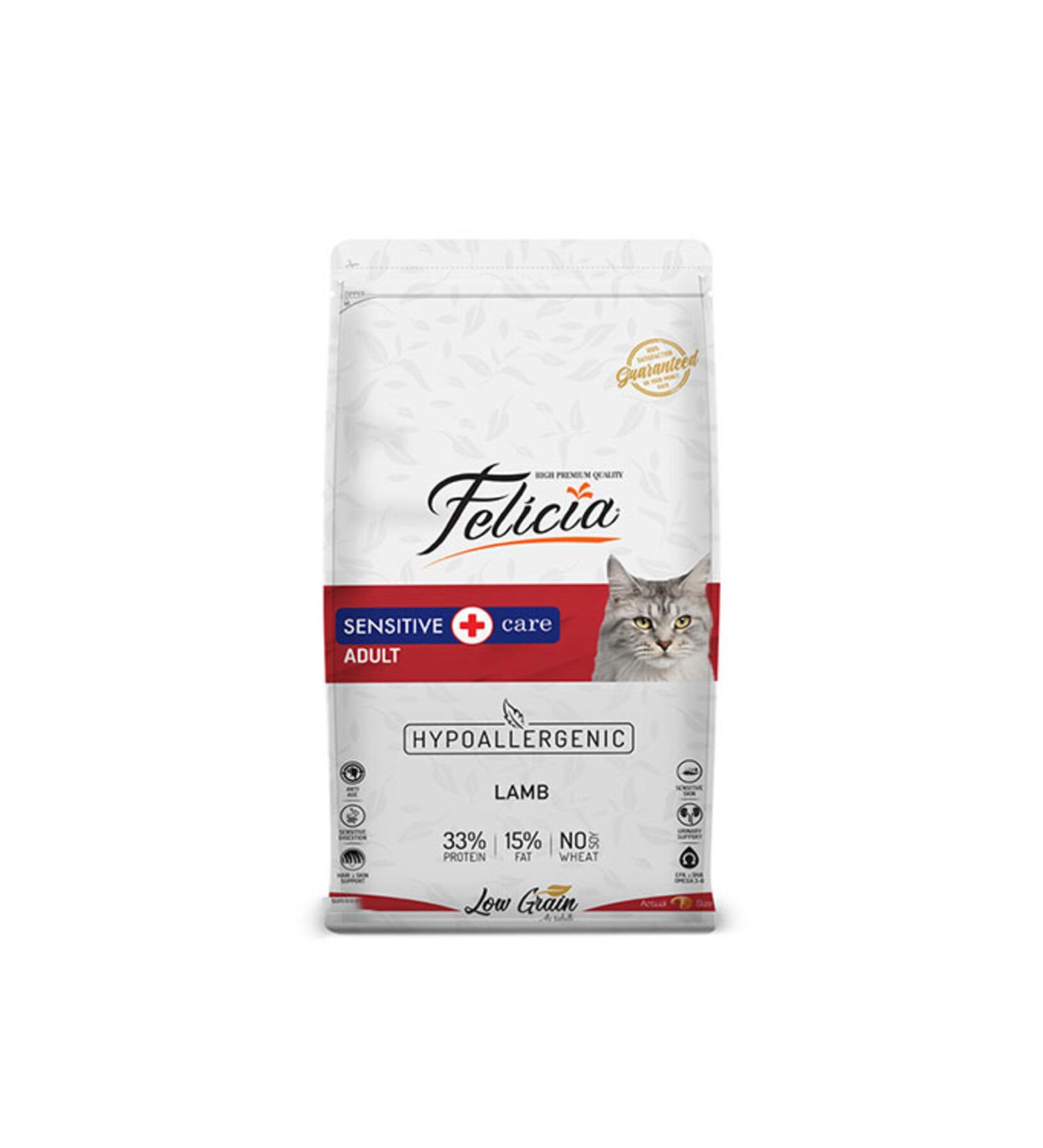 Felicia Hypoallergenic Lamb Low Grain Adult Cat Food 12 Kg