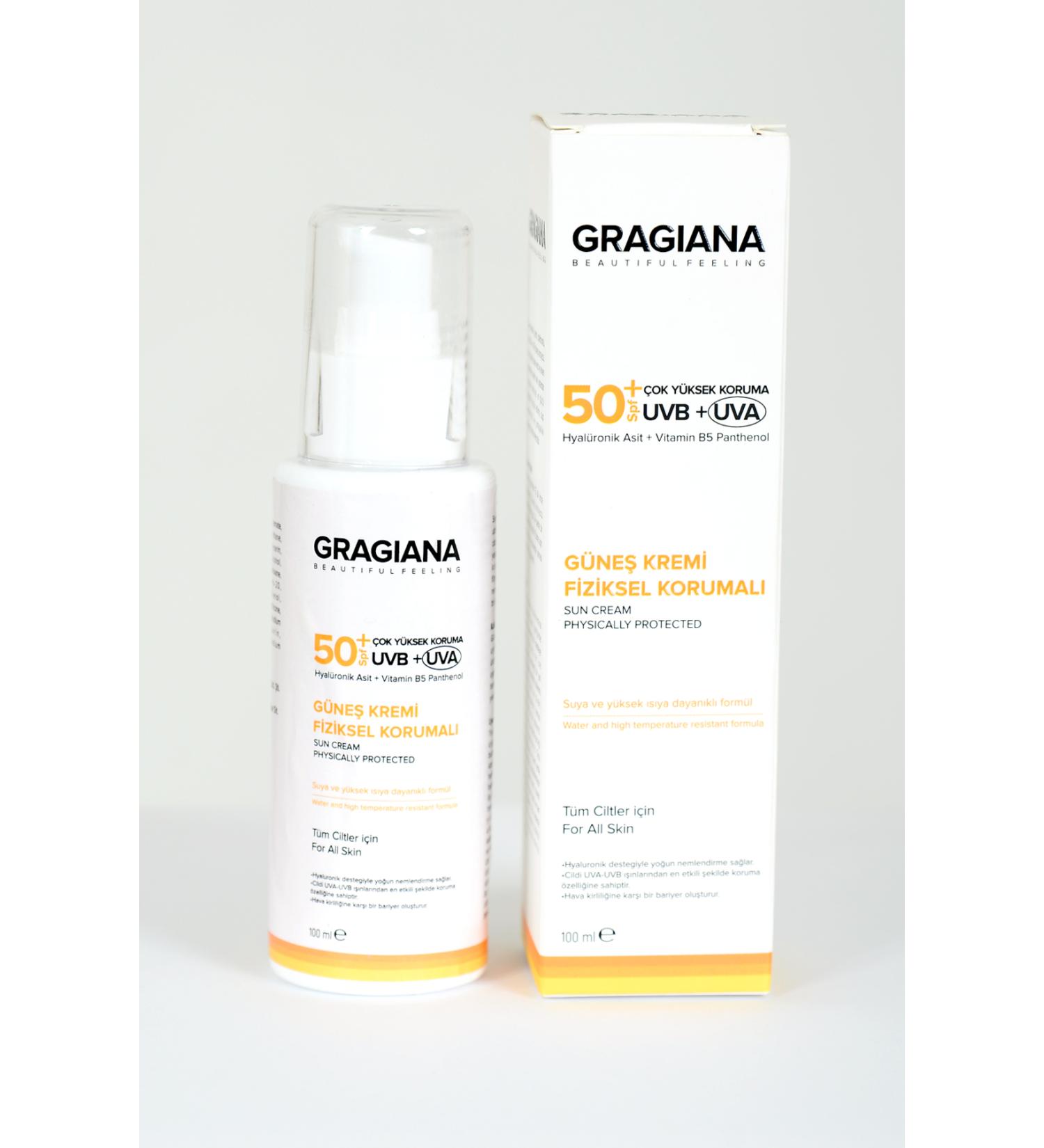 gragiana Sun Cream Spf 50 Uvb Sunscreen 100 Ml