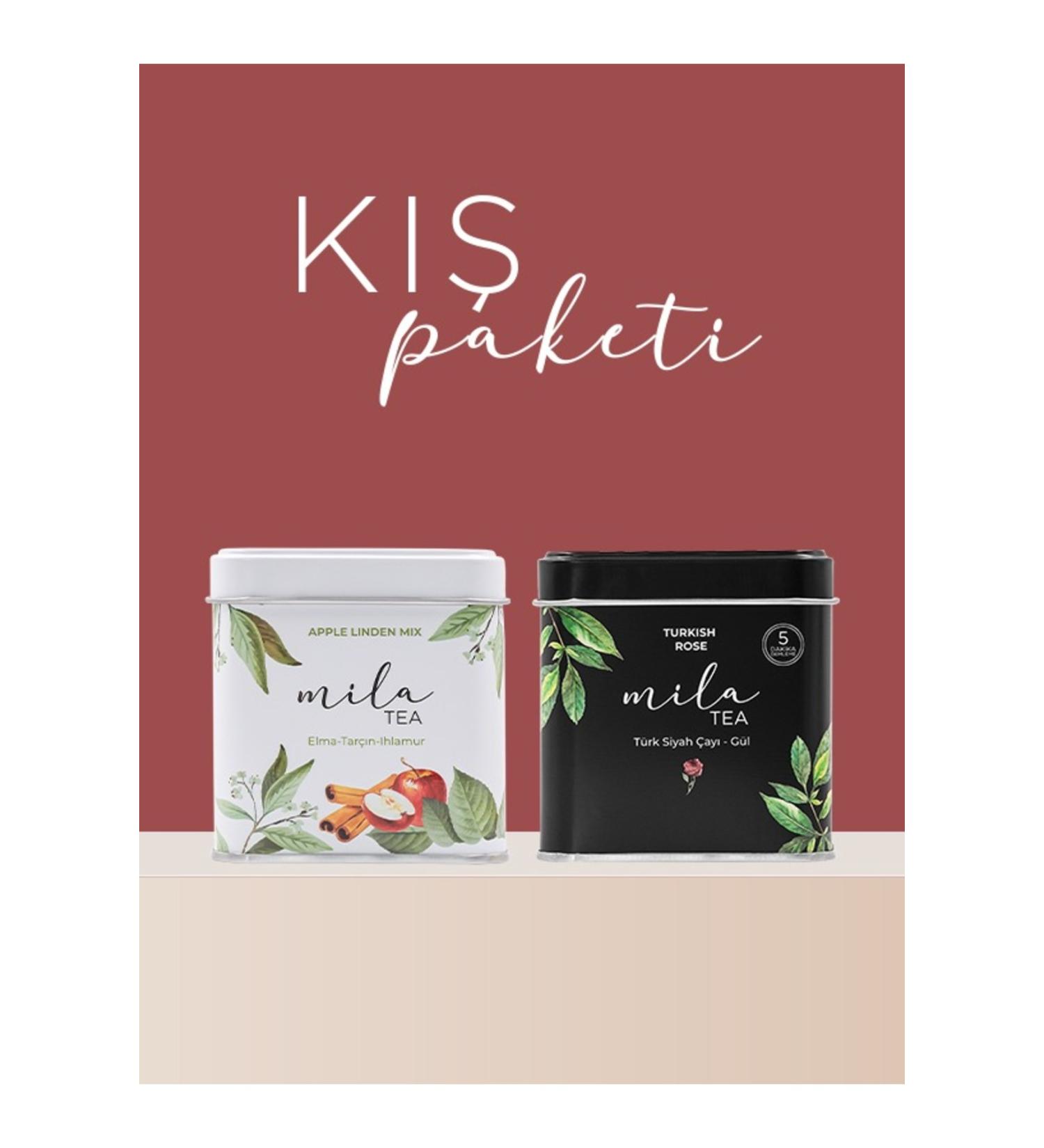 Mila Tea Winter Package - Apple Cinnamon Linden and Turkish Black Tea Rose
