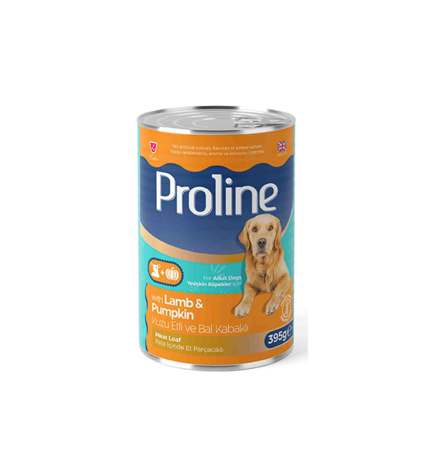 PROLINE Lamb and Pumpkin Pate Adult Dog Canned Food 12 Pieces 395 gr