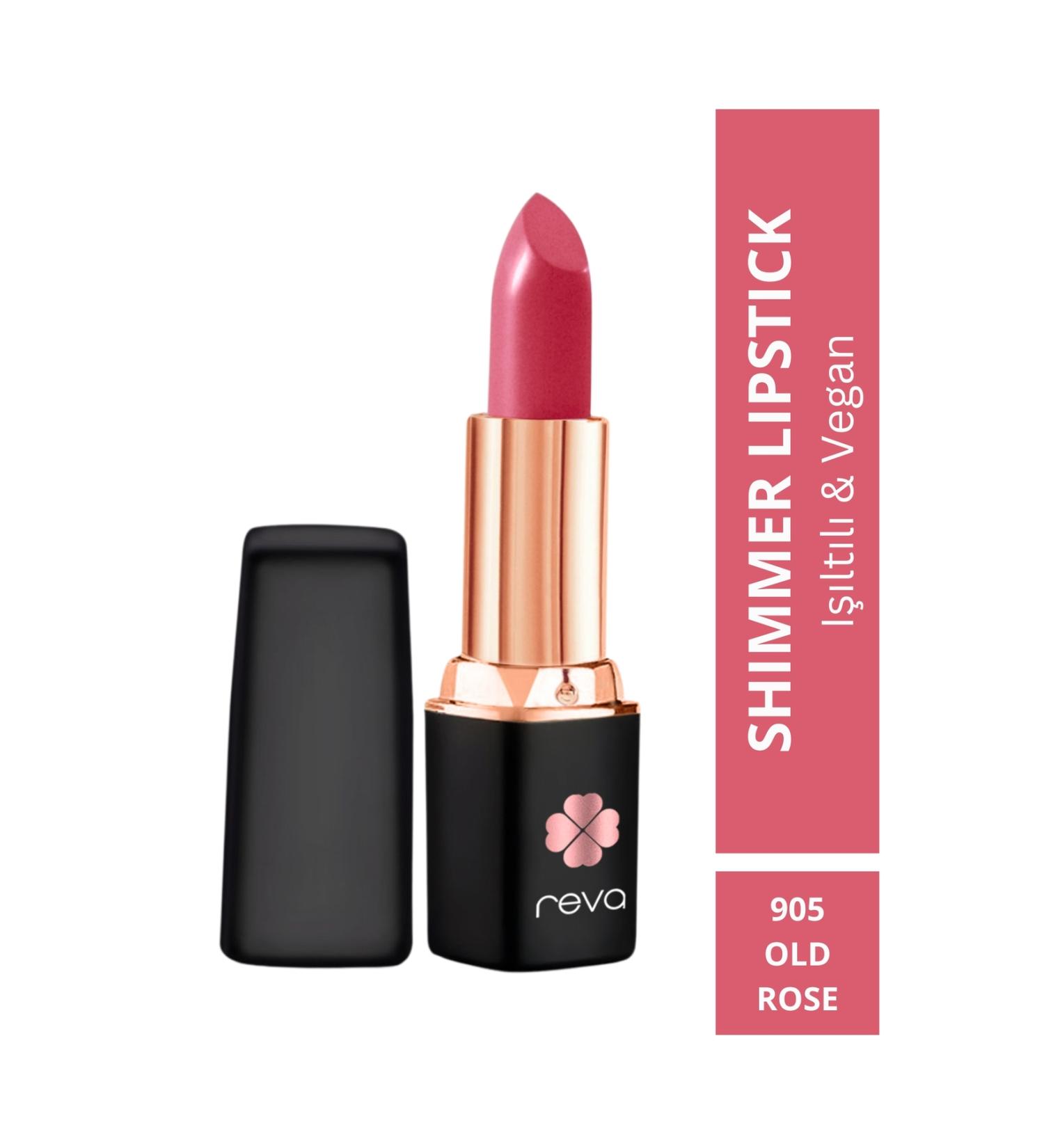 REVA Shimmer Lipstick Old Rose - Shimmer Lipstick - 4 gr - No: 905 - Vegan & Clean Content - Buy Online on GoSupps.com
