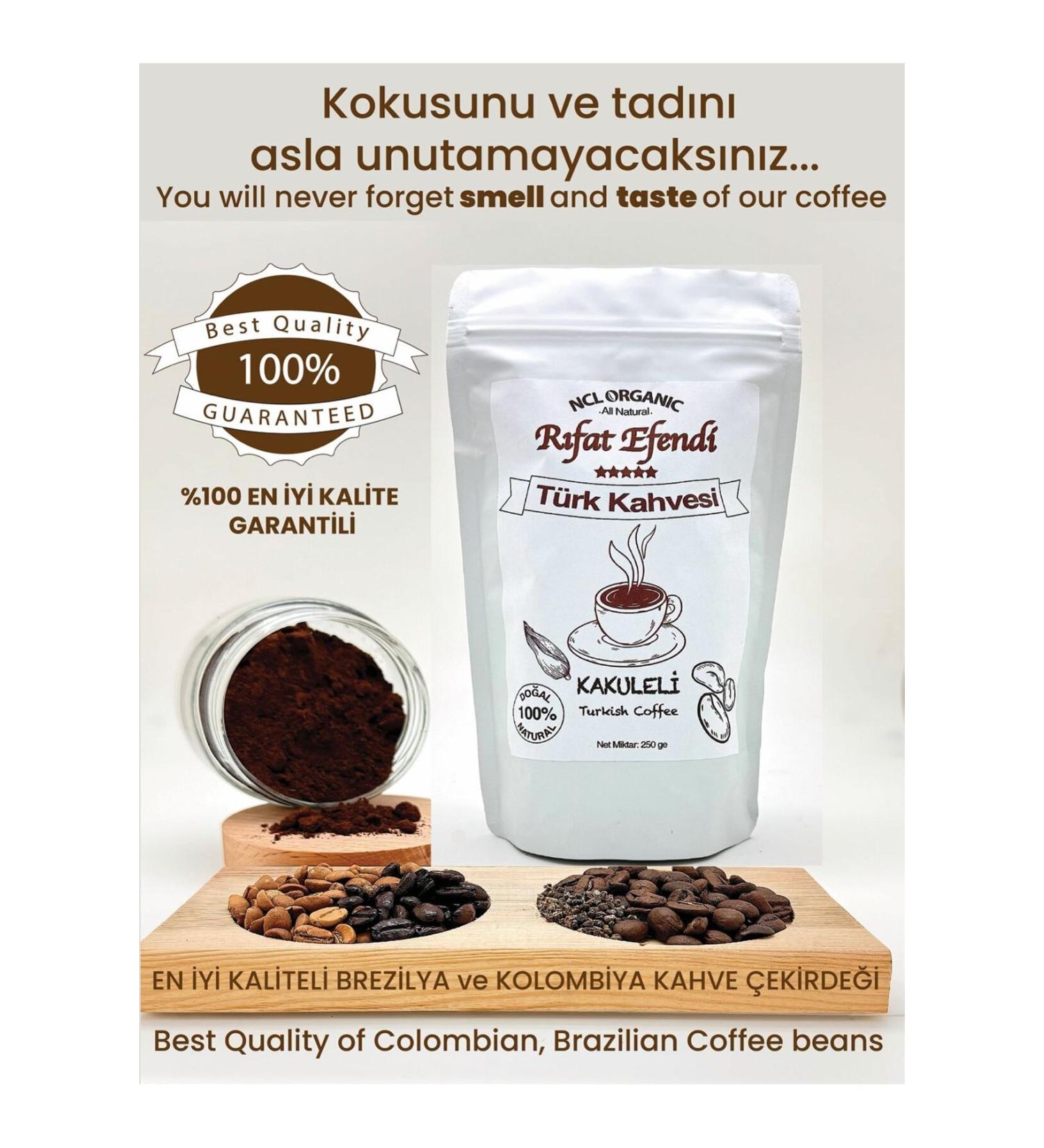 NCL ORGANIC SA DO LU R fat Efendi Cardamom Turkish Coffee 250gr / Cardamom Turkish Coffee - Buy Online on GoSupps.com