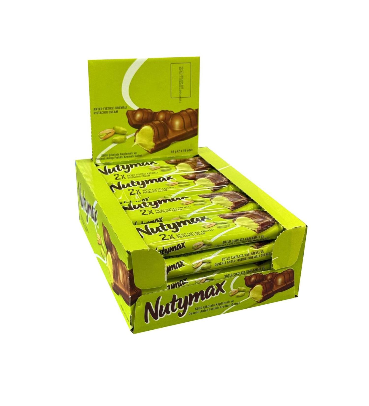 len len Nutymax Wafer with Pistachio Cream 44 GR 16 Pieces