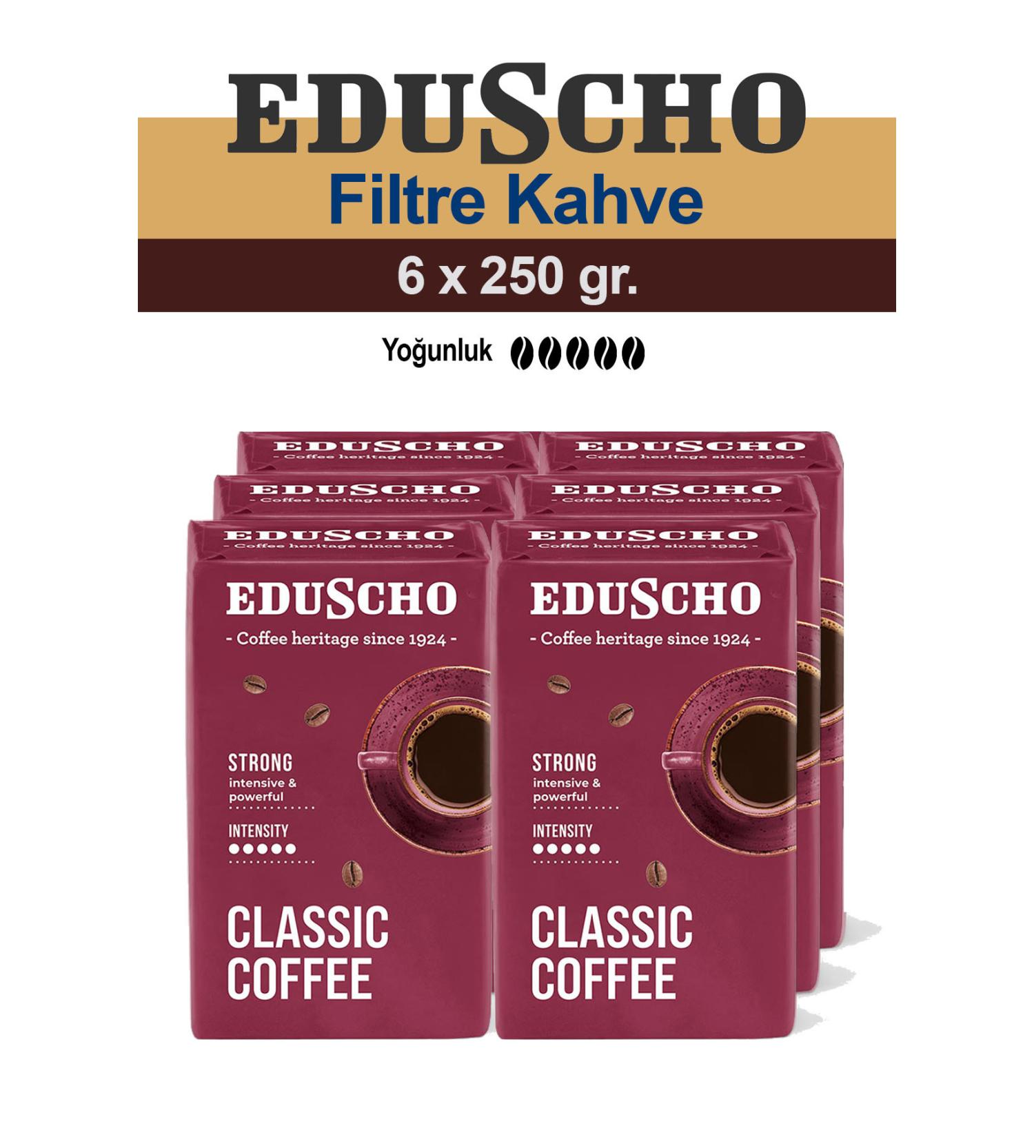 Eduscho Classic Coffee Strong 6x 250 gr Ground Filter Coffee