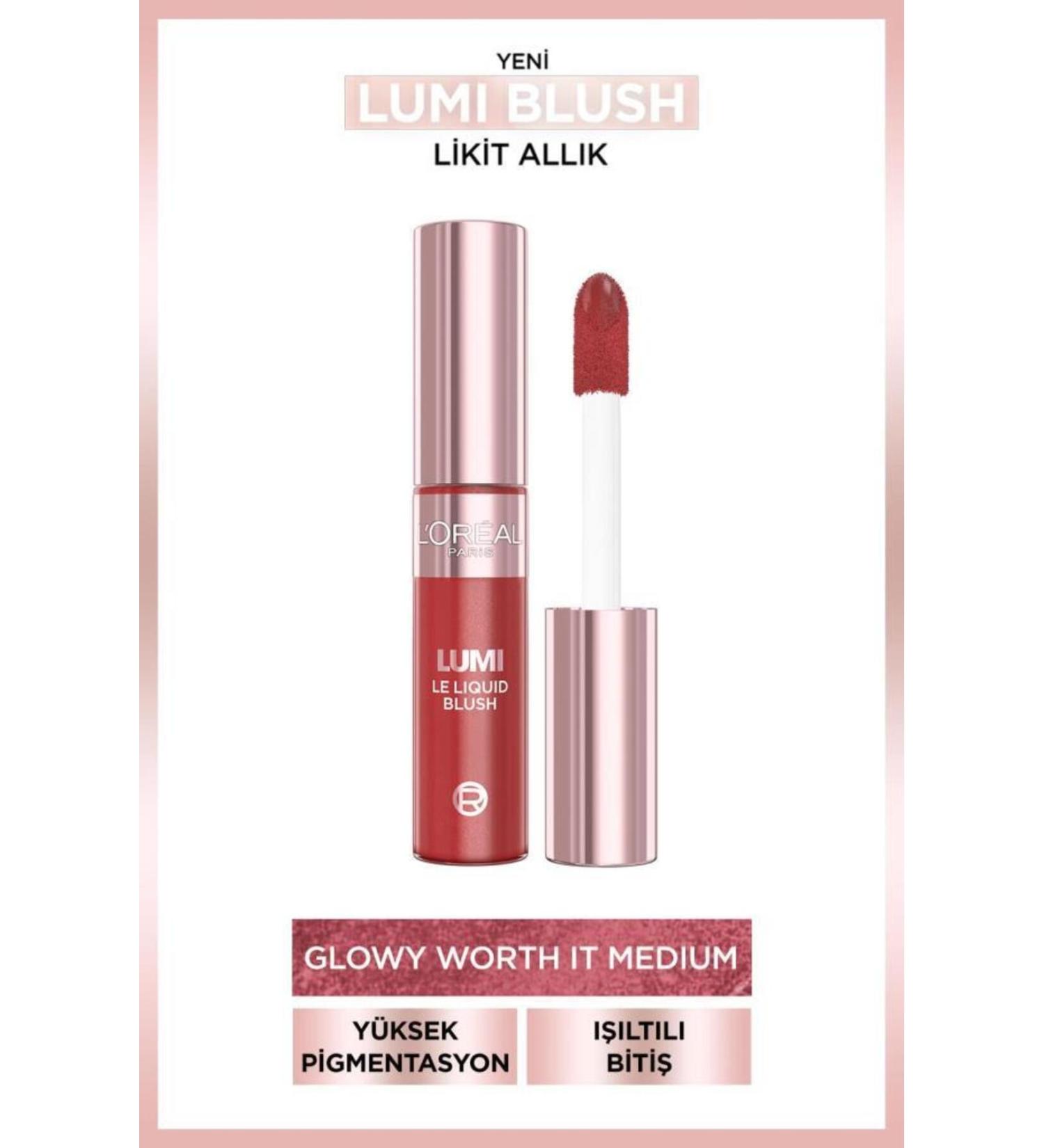 L'Oreal Paris Lumi Blush Liquid Blush - Glowy Worth It Medium - Buy Online on GoSupps.com