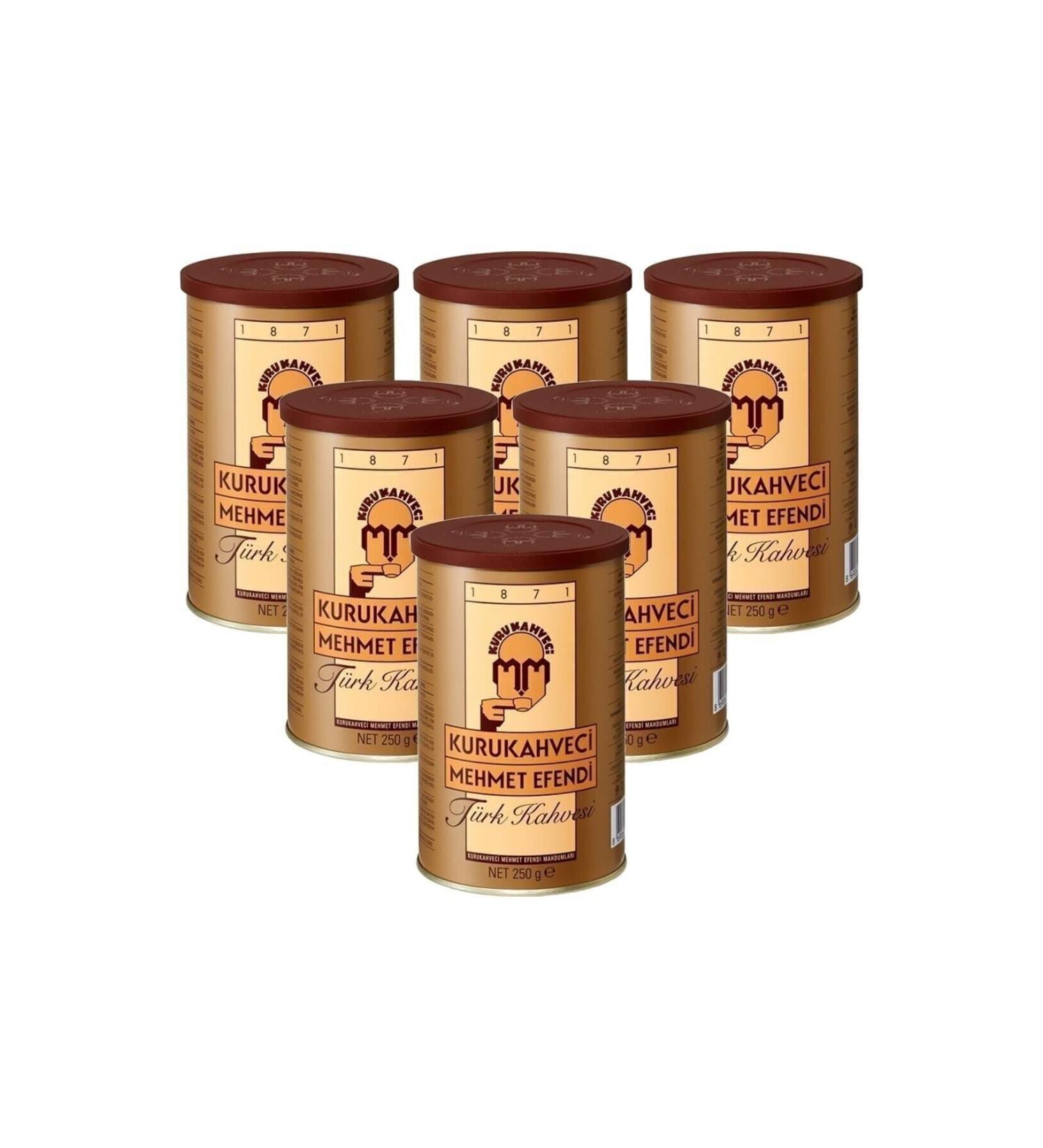Mehmet Efendi Turkish Coffee 250gr - Tin - 6 Pieces